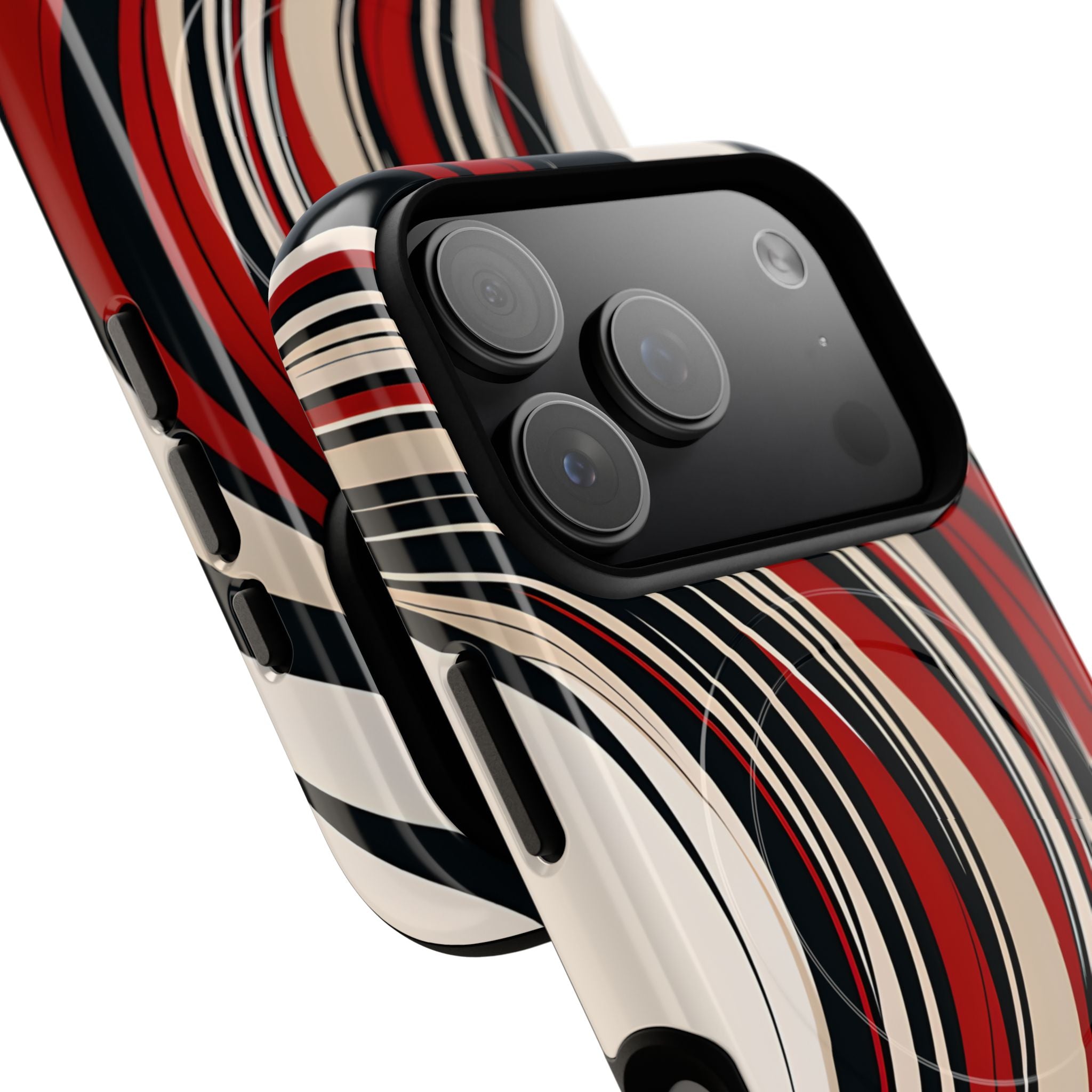 Crimson Flow Waves · Tough+ Magsafe