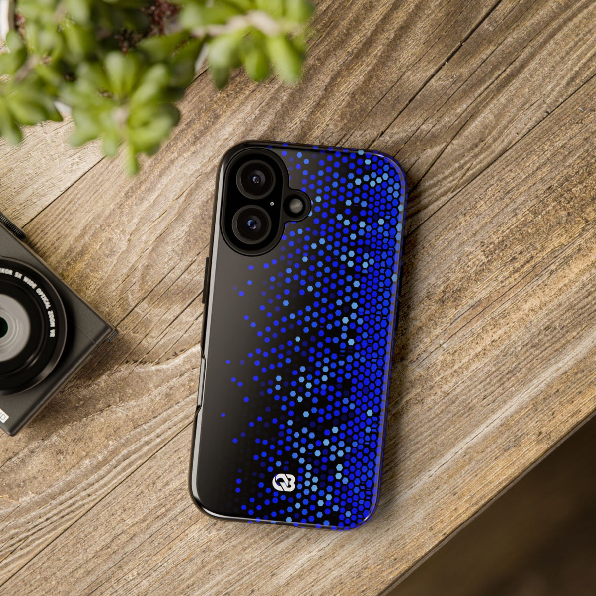 Cobalt Hex Dispersion · Tough Phone Case for iPhone · Blue