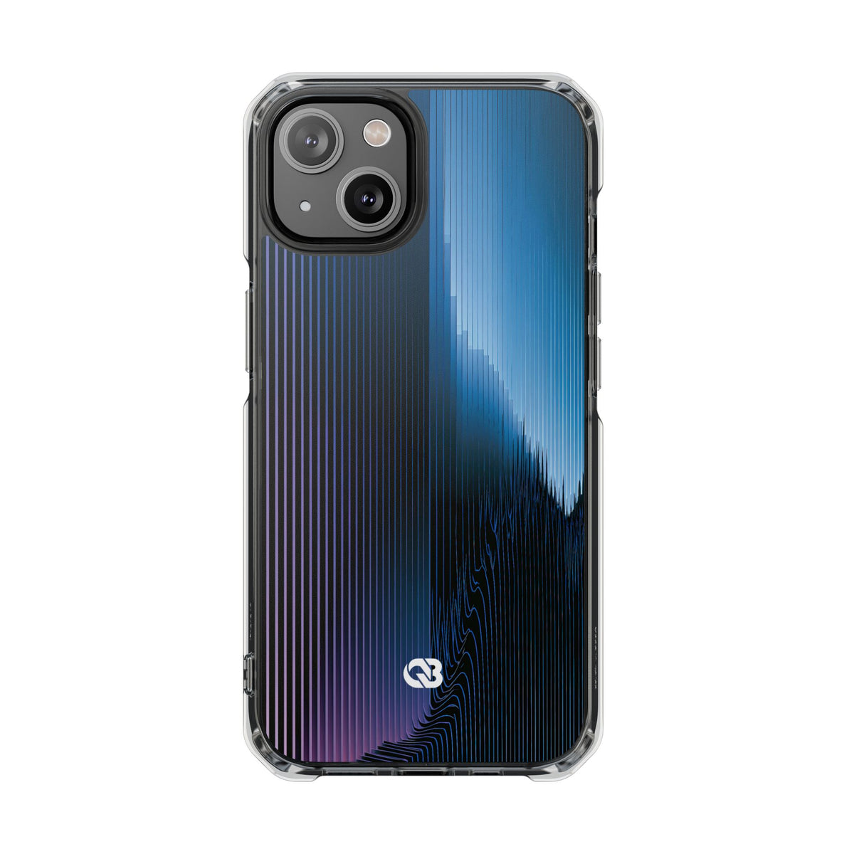 Blue Impact MagSafe Phone Case for iPhone - Indigo Distortion Wave