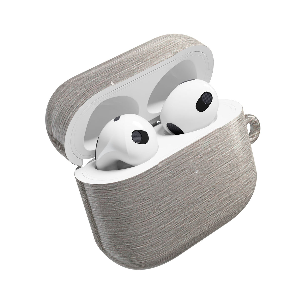 Brushed Silver Alloy · Hard Case for AirPods & AirPods Pro · Silver