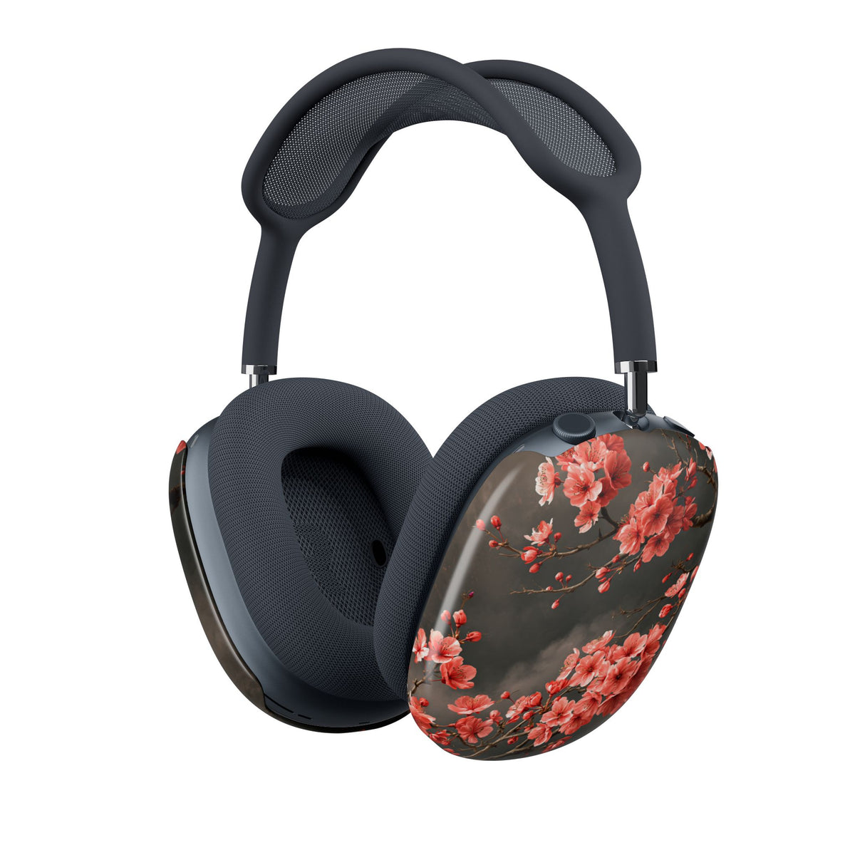 Dark Sakura Nocturne · Hard Case for AirPods Max · Black