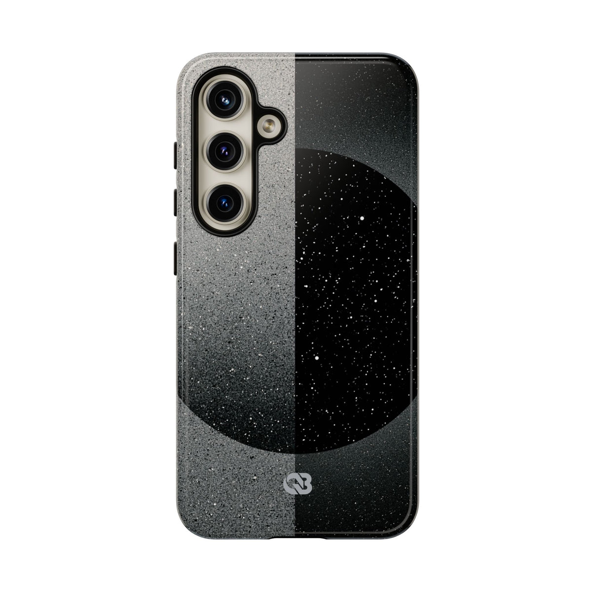 Black Tough Phone Case for Samsung - Lunar Static Orbit