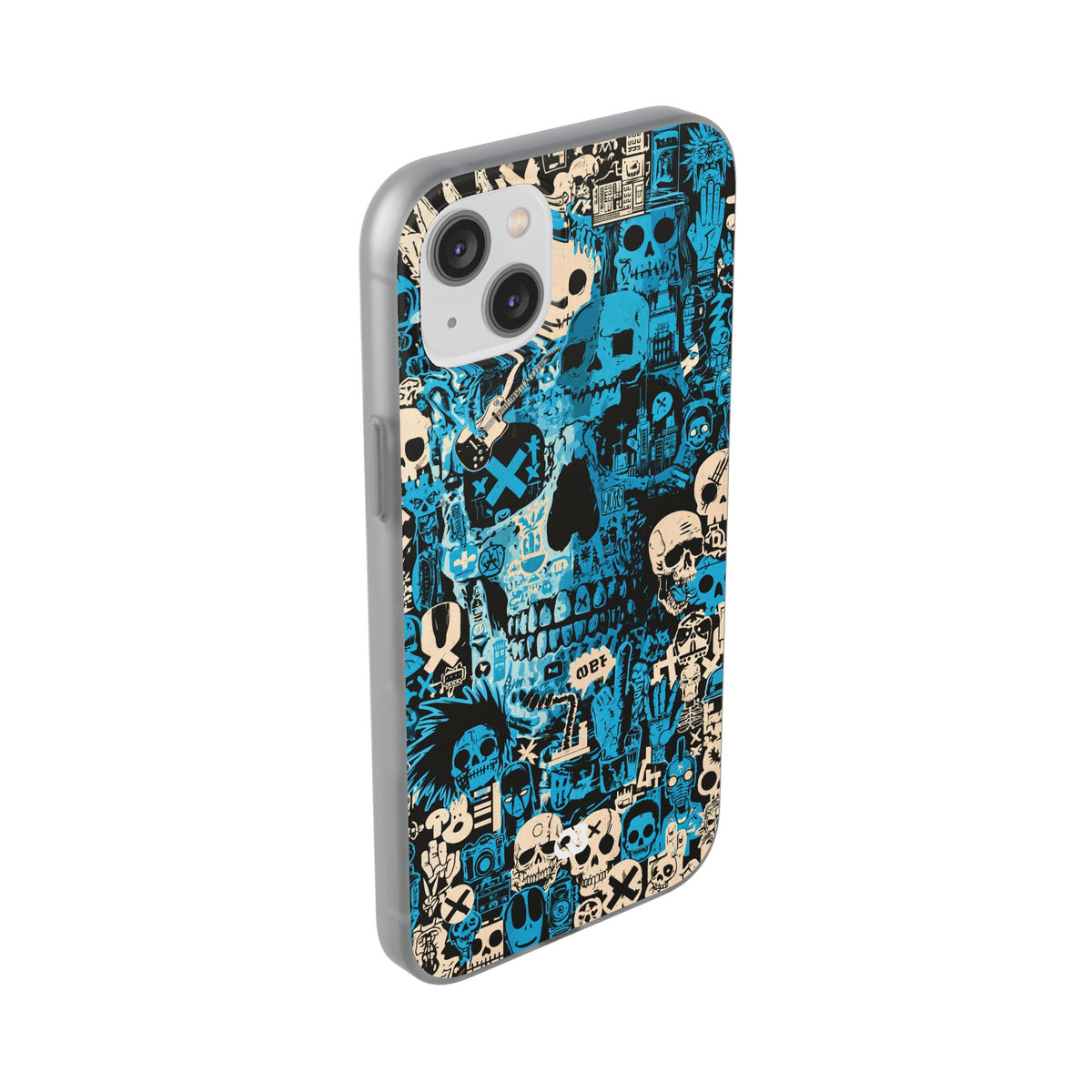 Electric Skull Graffiti · Lite Phone Case for iPhone · Blue