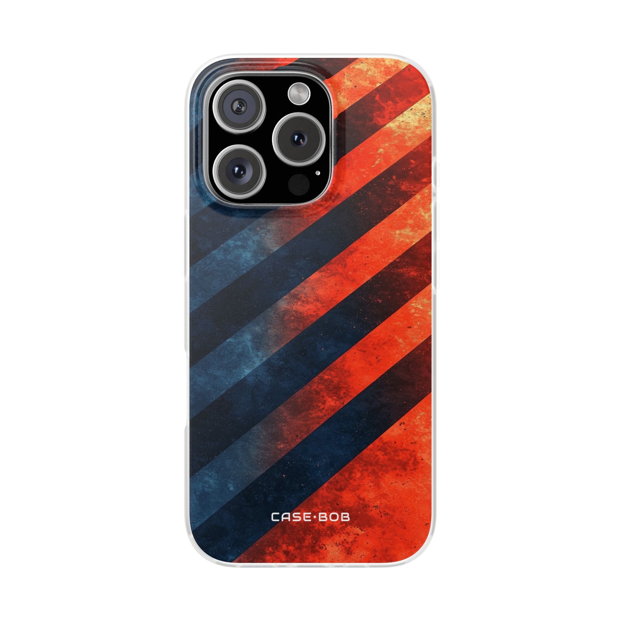 Diagonal Stripes Blaze iPhone 16 Pro Case - Soft