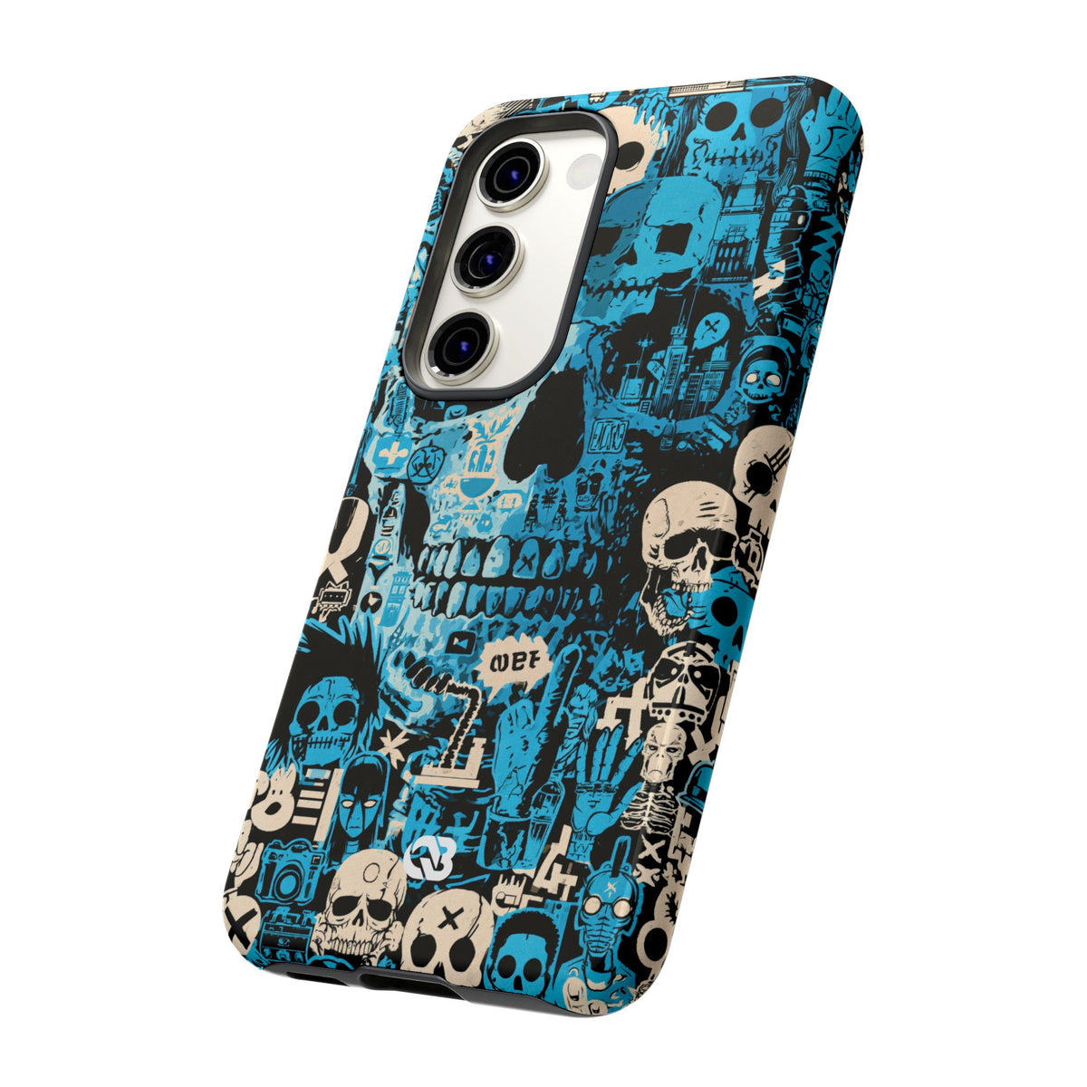 Electric Skull Graffiti · Tough Phone Case for Samsung · Blue