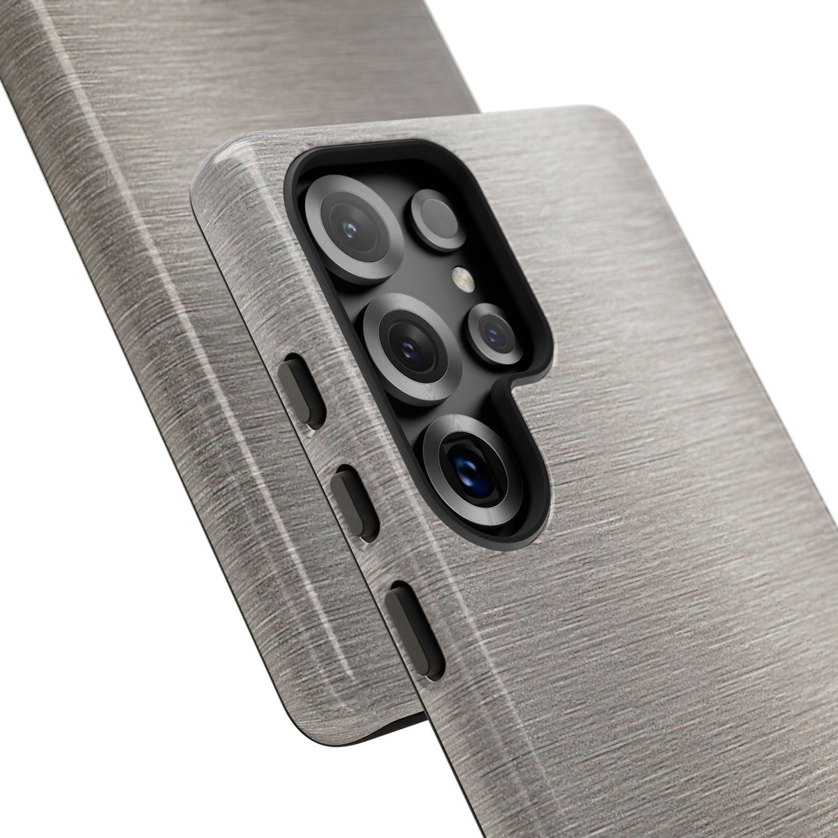 Brushed Silver Alloy · Tough Phone Case for Samsung · Silver