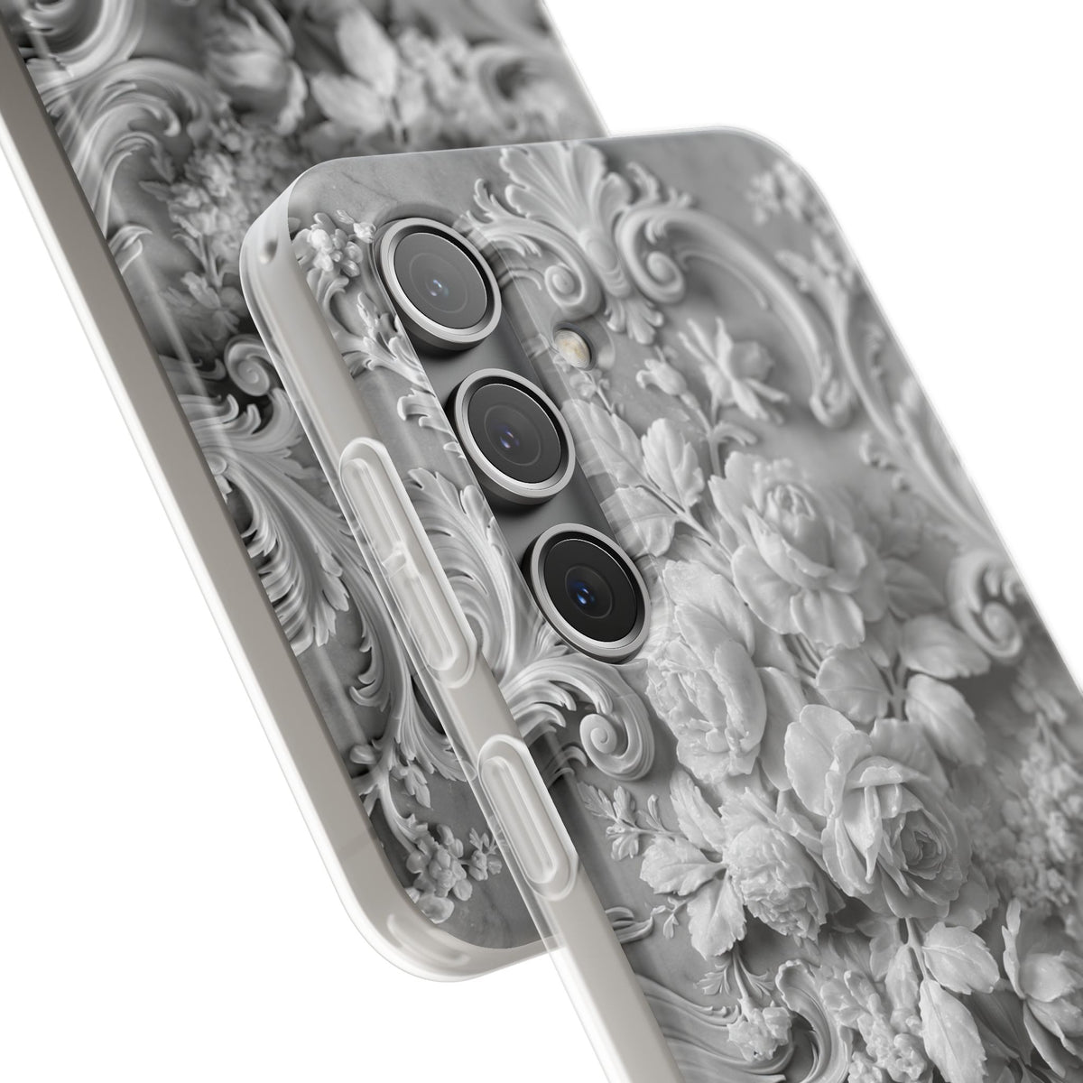 Rococo Marble Rose · Lite Phone Case for Samsung · White