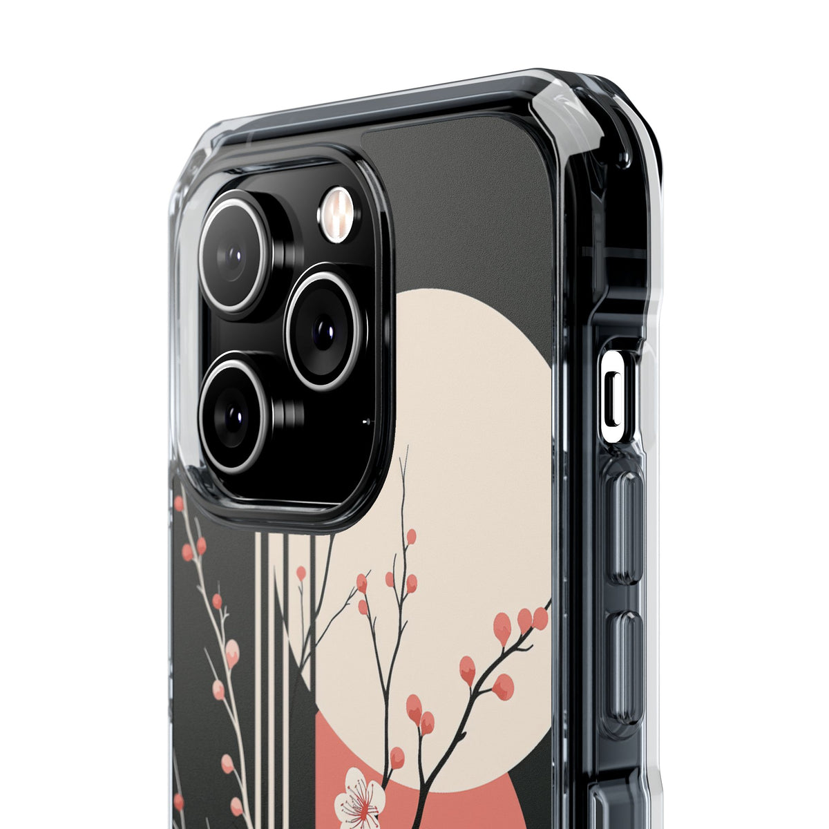Nocturne Sakura Branch · Clear Impact Magnetic Phone Case for iPhone · Black