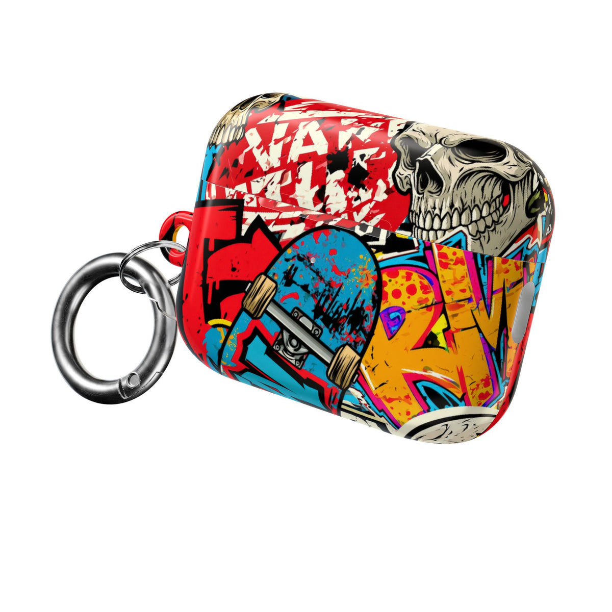 Skate Skull Riot · Hard Case for AirPods & AirPods Pro · Red