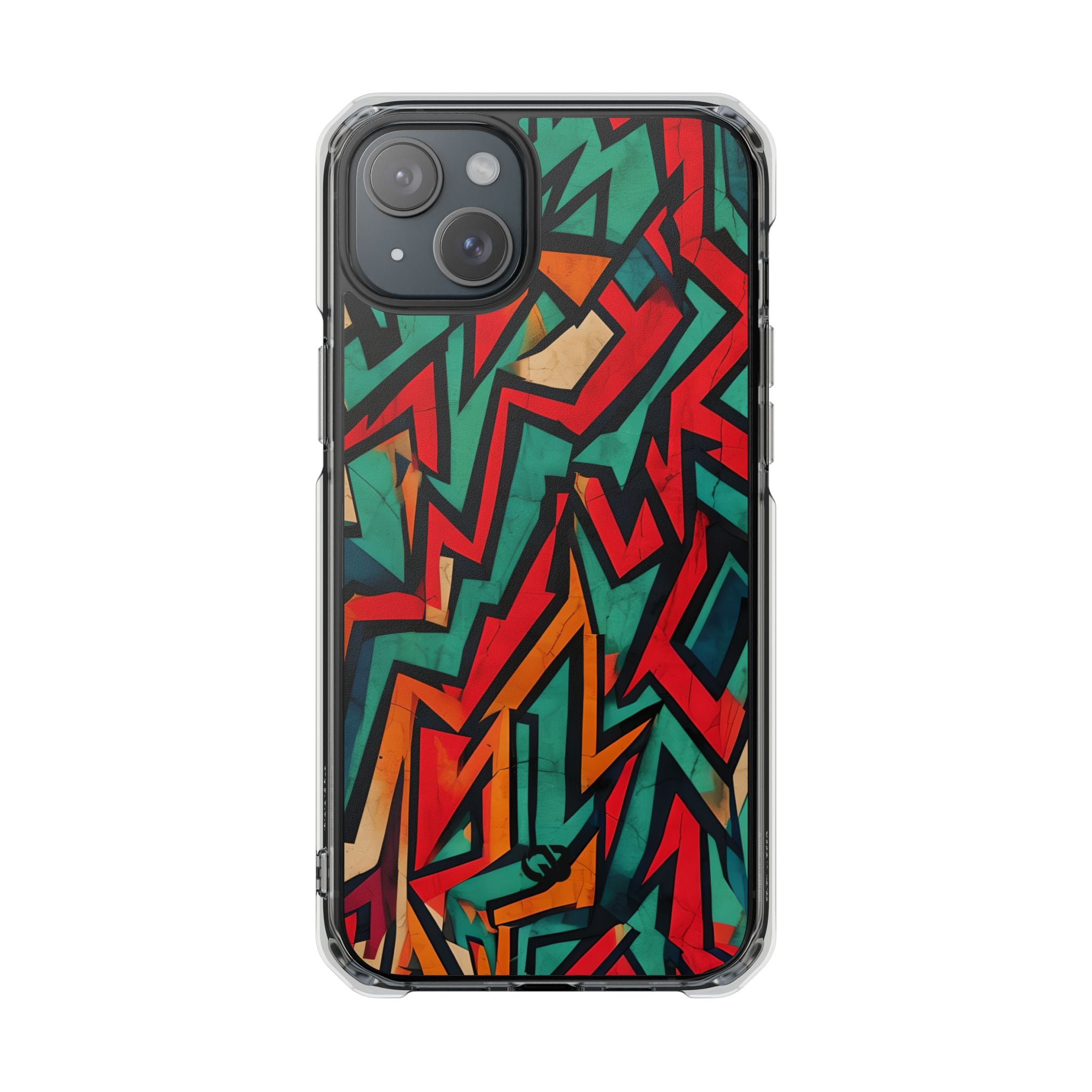Jagged Teal Static · Impact Phone Case for iPhone · Magsafe