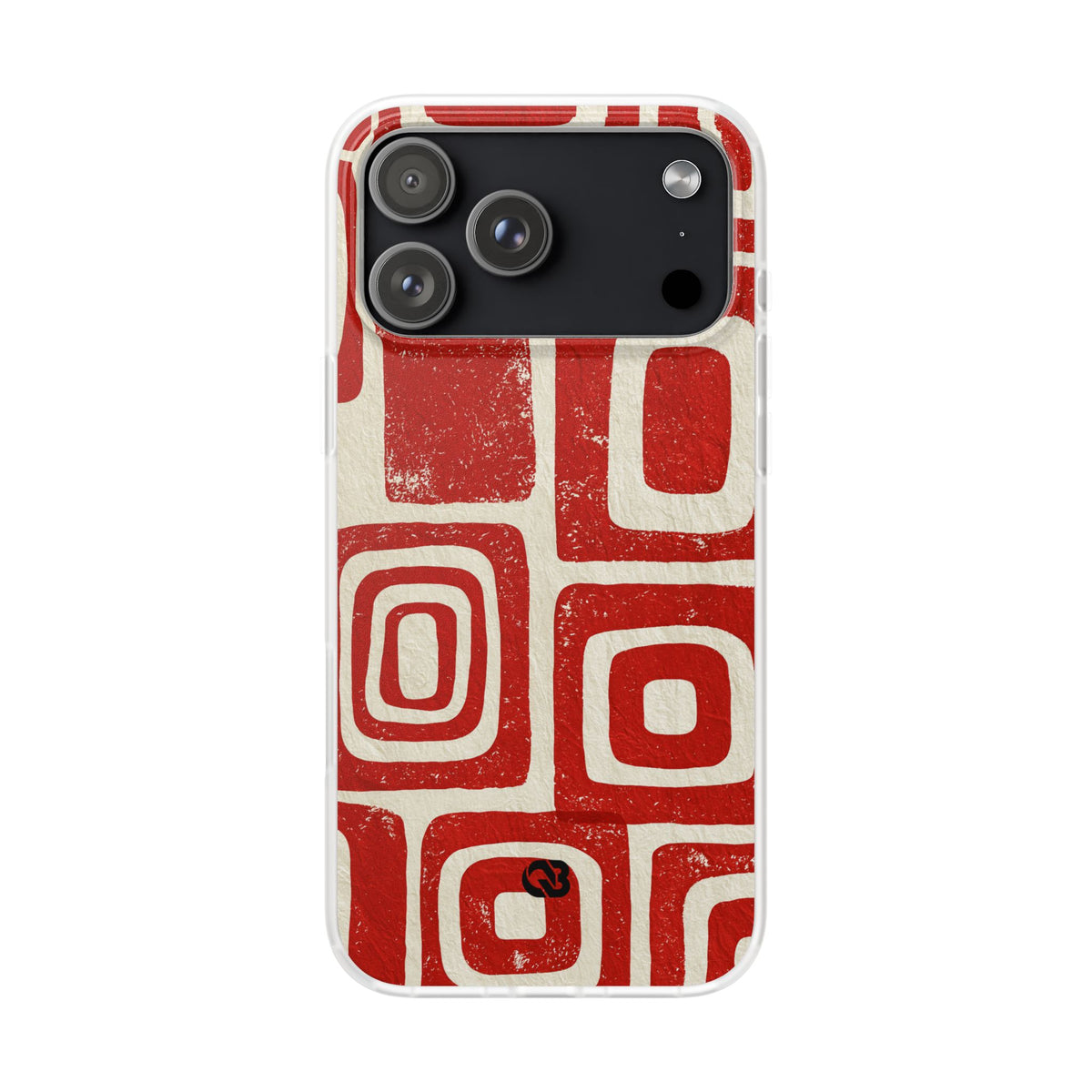 Vermilion Block Motif · Lite Phone Case for iPhone · Red