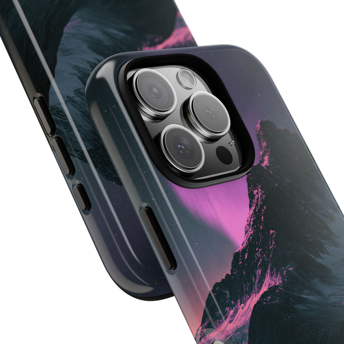 Arctic Aurora Summit · Tough Phone Case for iPhone · Black