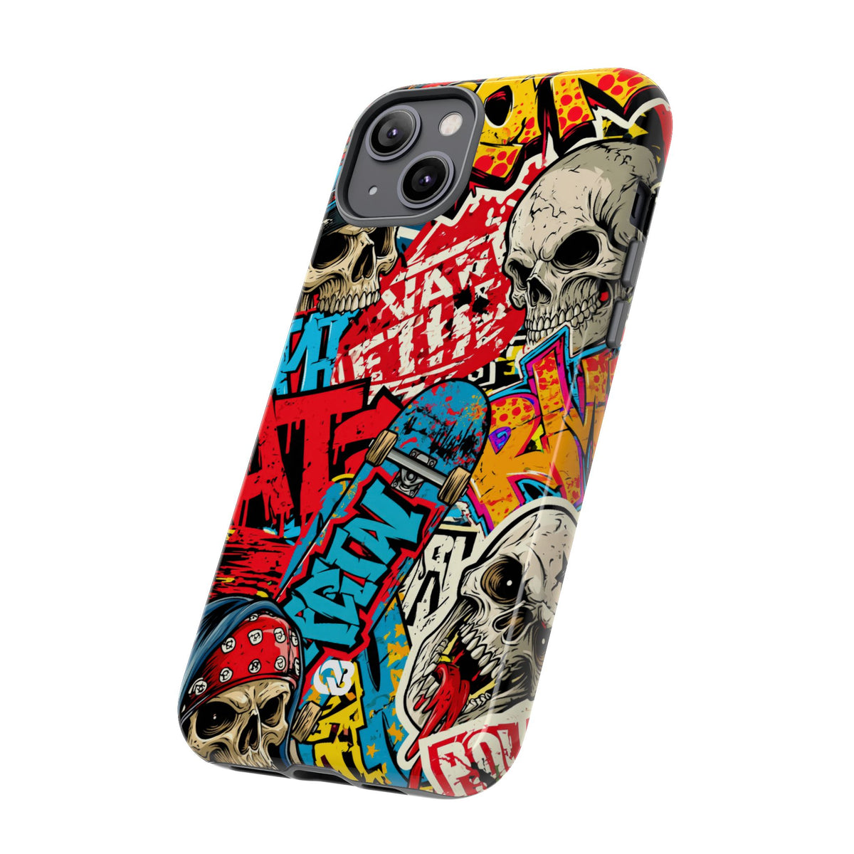 Skate Skull Riot · Tough Phone Case for iPhone · Red