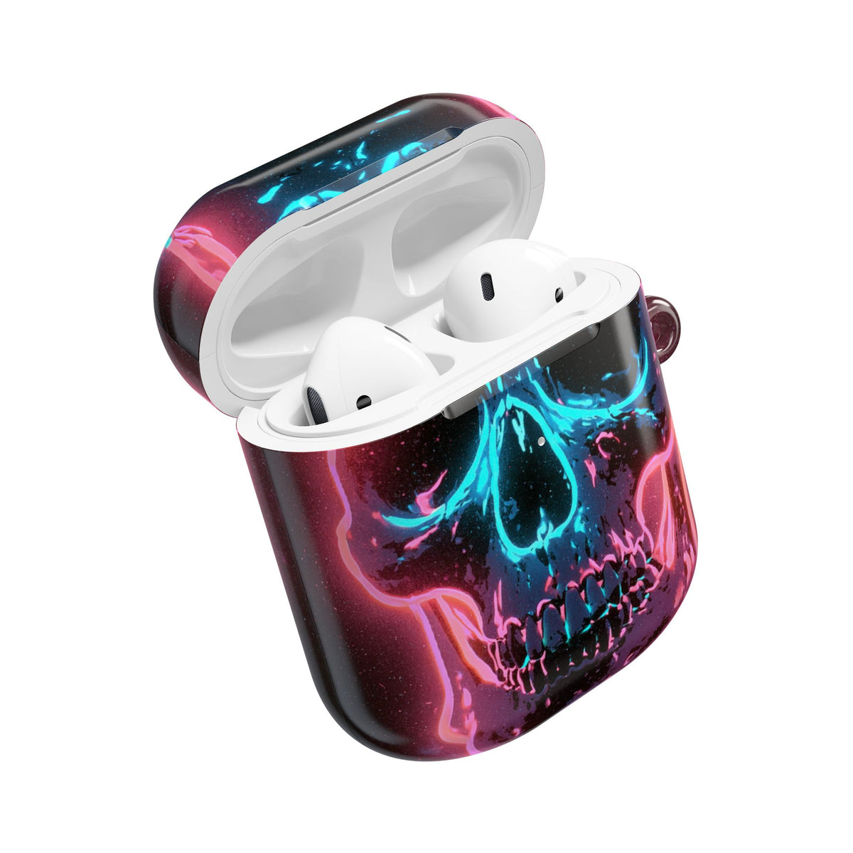 Neon Drip Skull · Hard Case for AirPods & AirPods Pro · Black