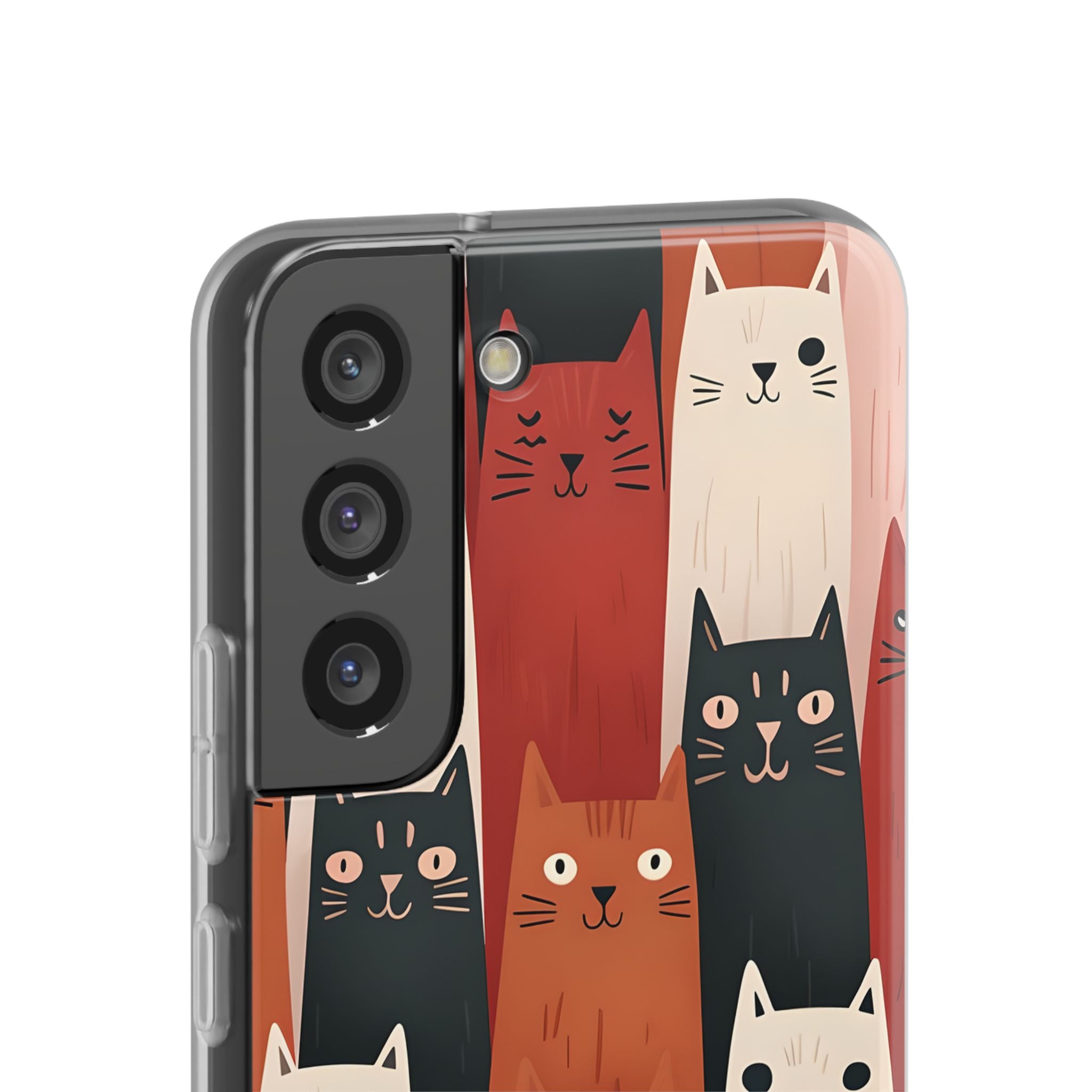 Elongated Cats Zwart Samsung S22 - Soft
