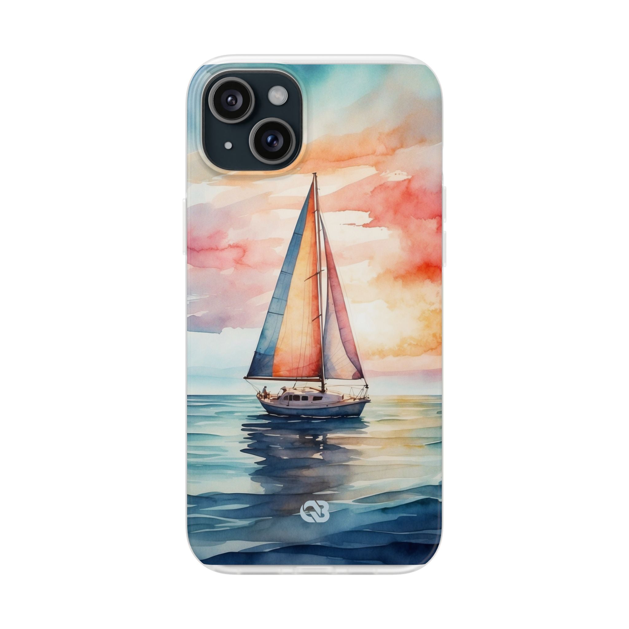 Crimson Horizon Sail · Soft Hoesje voor iPhone