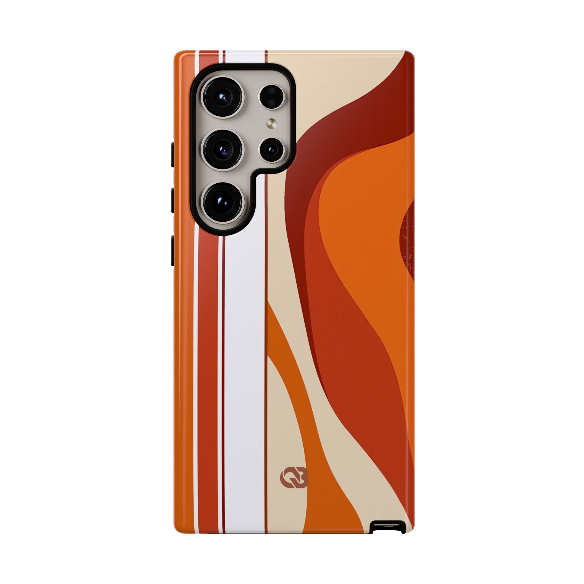 Orange Tough Phone Case for Samsung - Terracotta Metro Line
