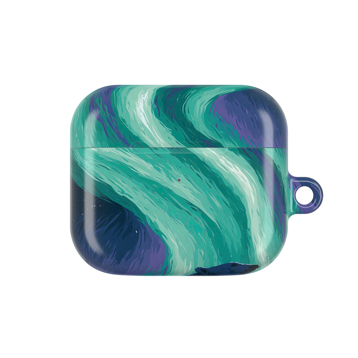 Arctic Aurora Bear · Hard Case for AirPods & AirPods Pro · Teal