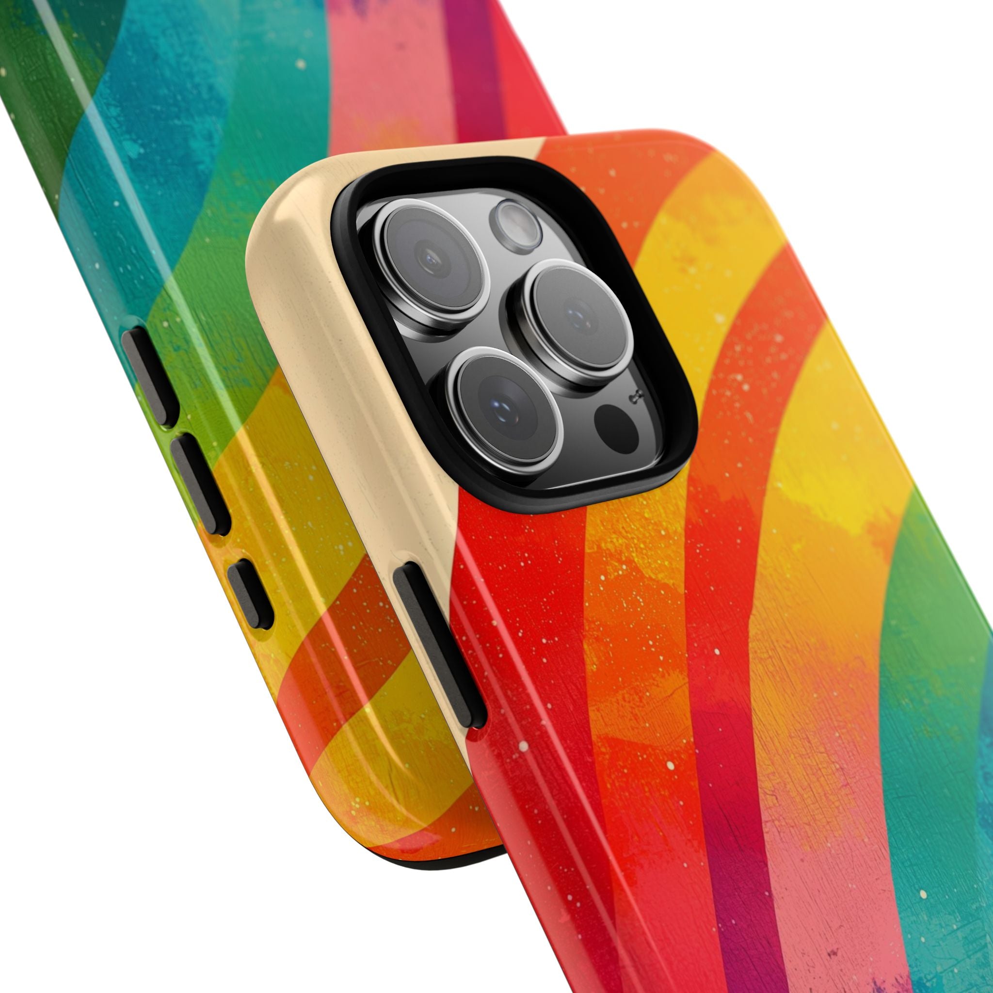 Texturerat Rainbow Arc iPhone 16 Pro Max Skal - Tough