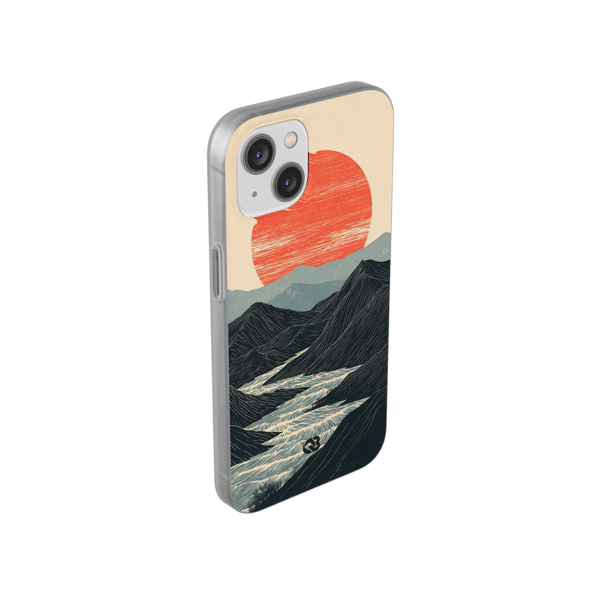 Beige Lite Phone Case for iPhone - Crimson Ridge Flow