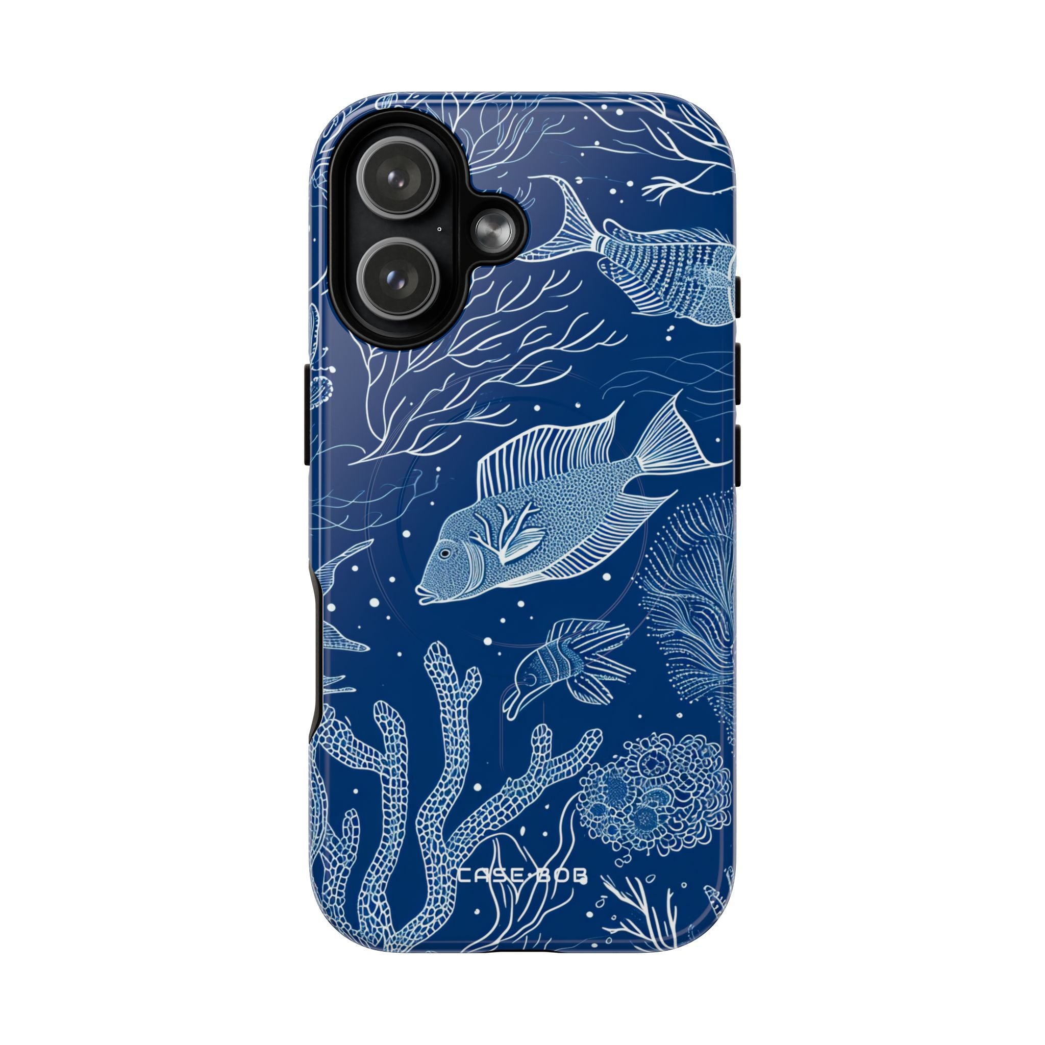 Navy Scale Reef iPhone 17 Case - Tough+ - CASE•BOB
