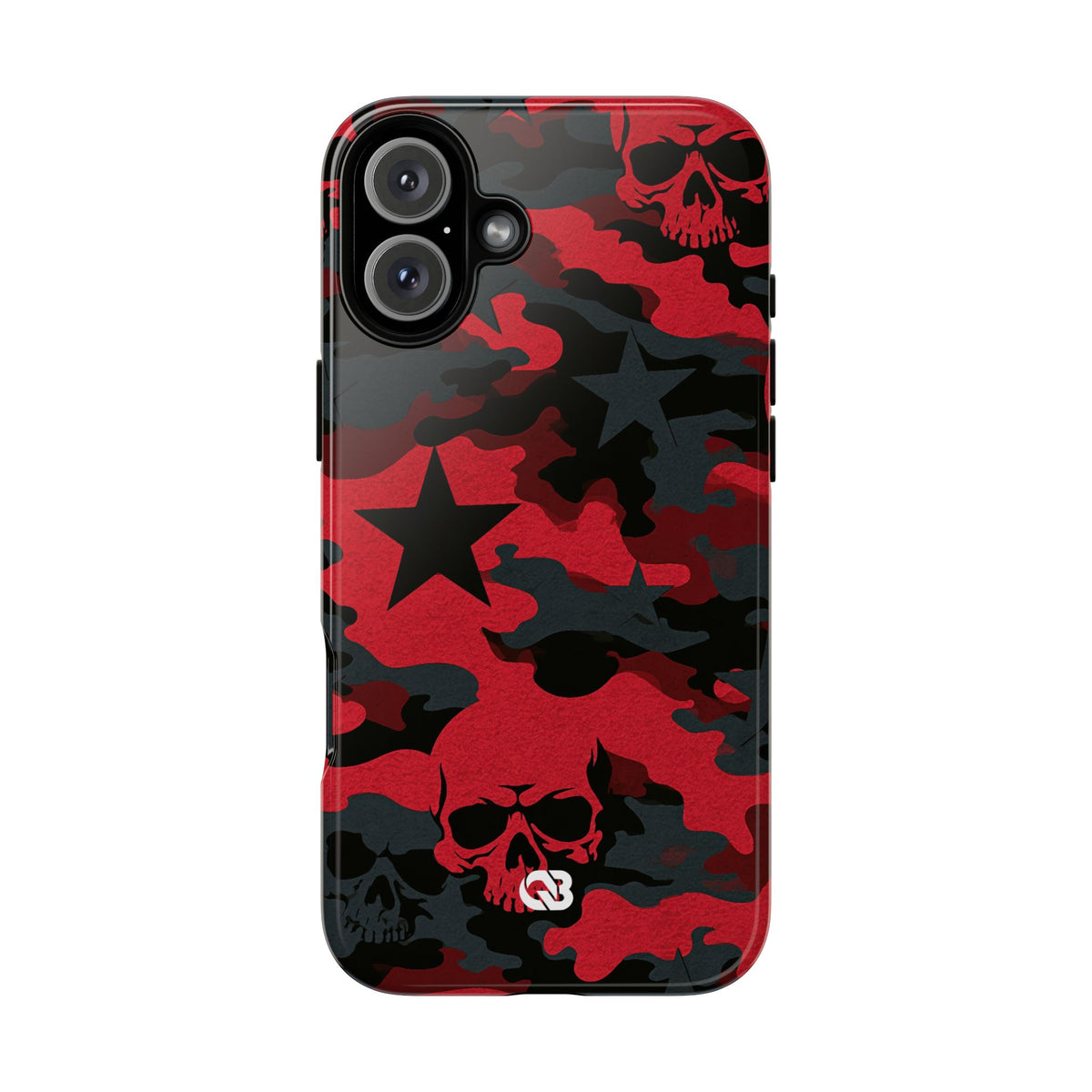 Crimson Skull Camo · Tough Phone Case for iPhone · Red