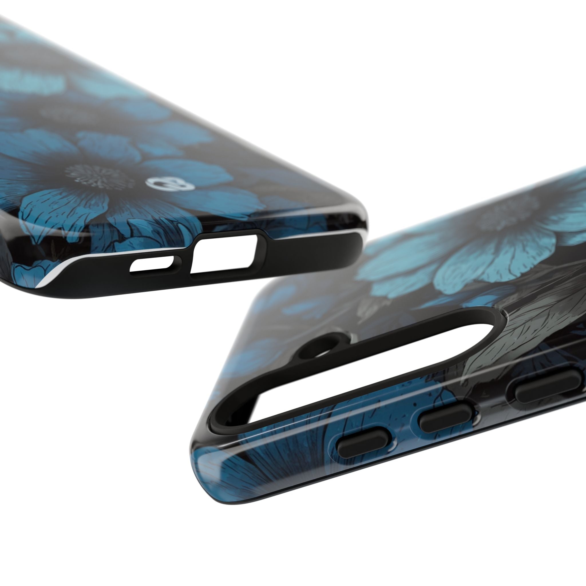 Obsidian Blue Petals · Tough Handyhülle für Samsung