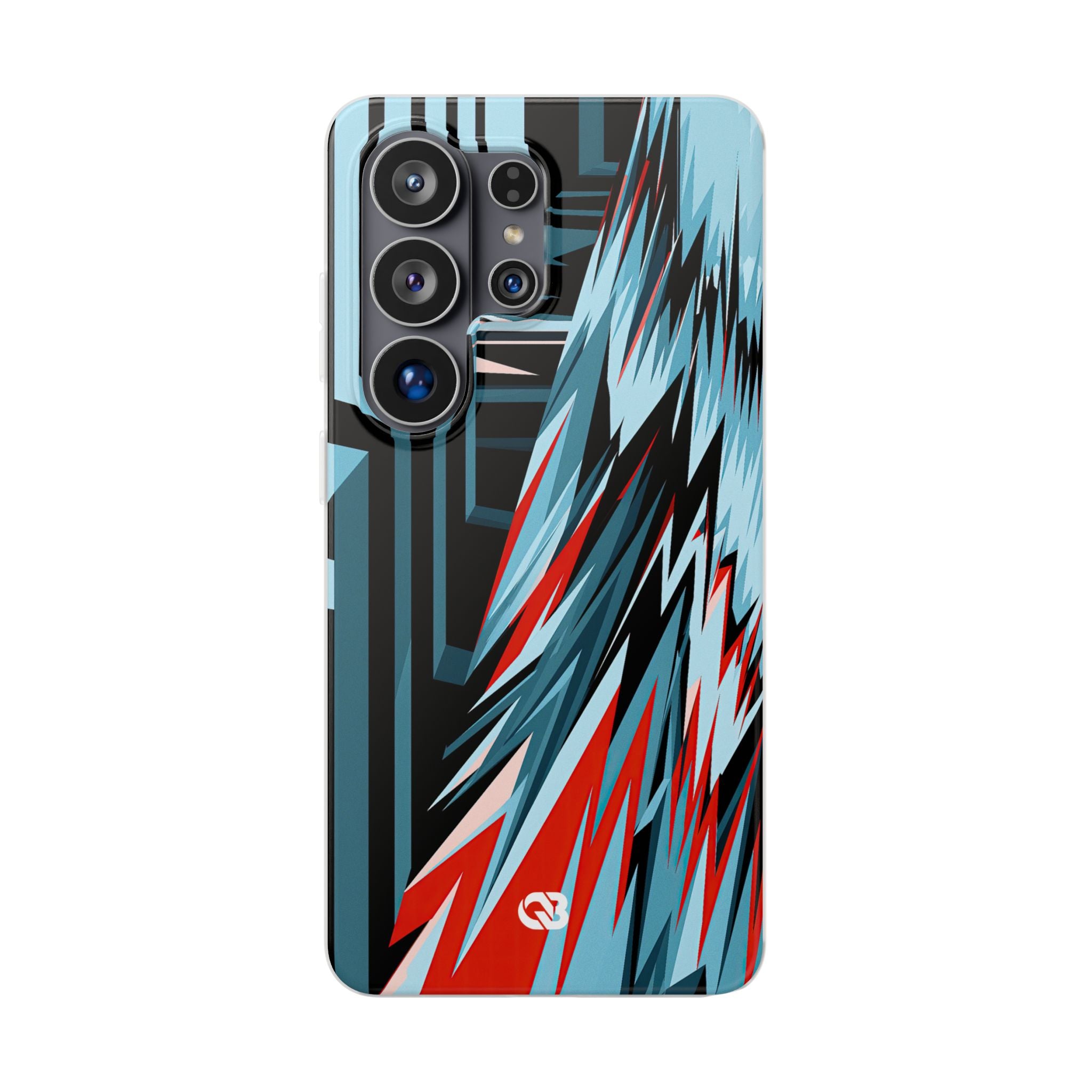 Blue Lite Phone Case for Samsung - Glitch Peak Cyan