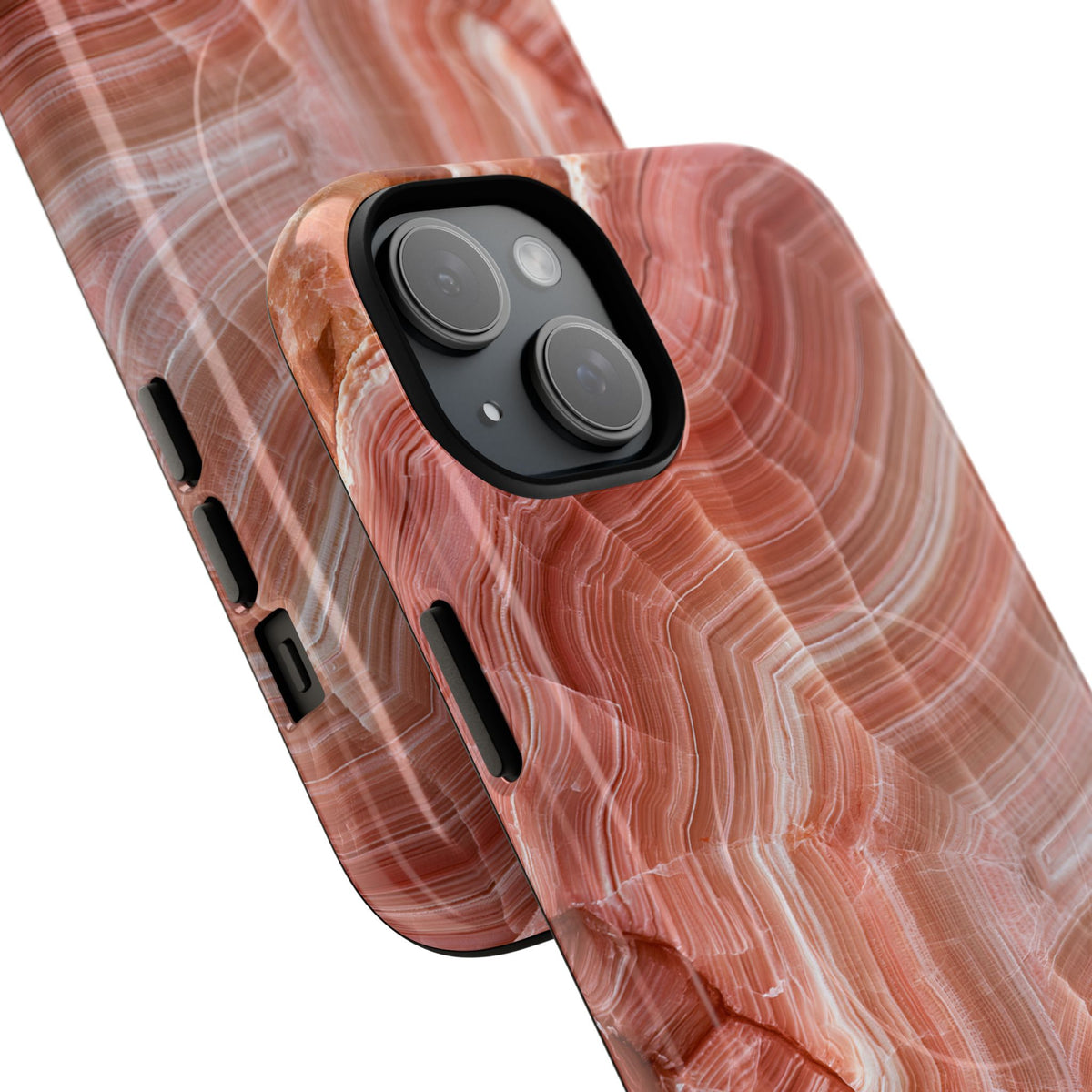 Blushing Rose Strata · Tough 2.0 Magnetic Phone Case for iPhone · Pink