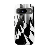 White Tough Phone Case for Google Pixel - Shattered Vector Spire