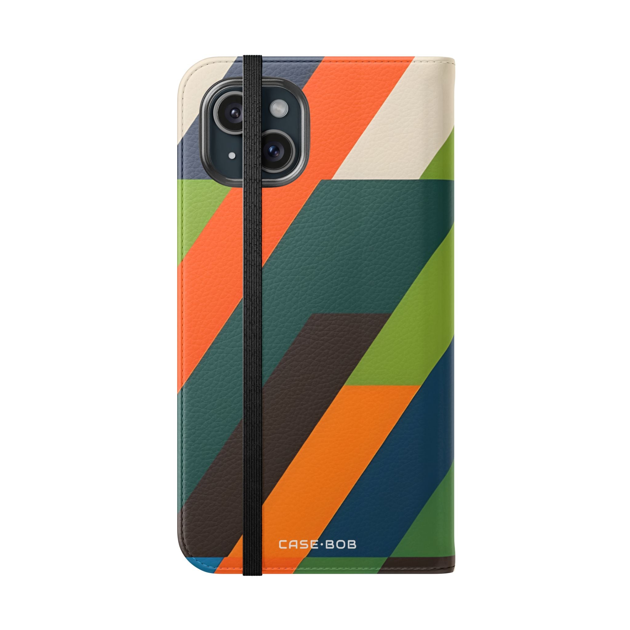 Zigzag Stripes - iPhone 15 Plus Case - Wallet