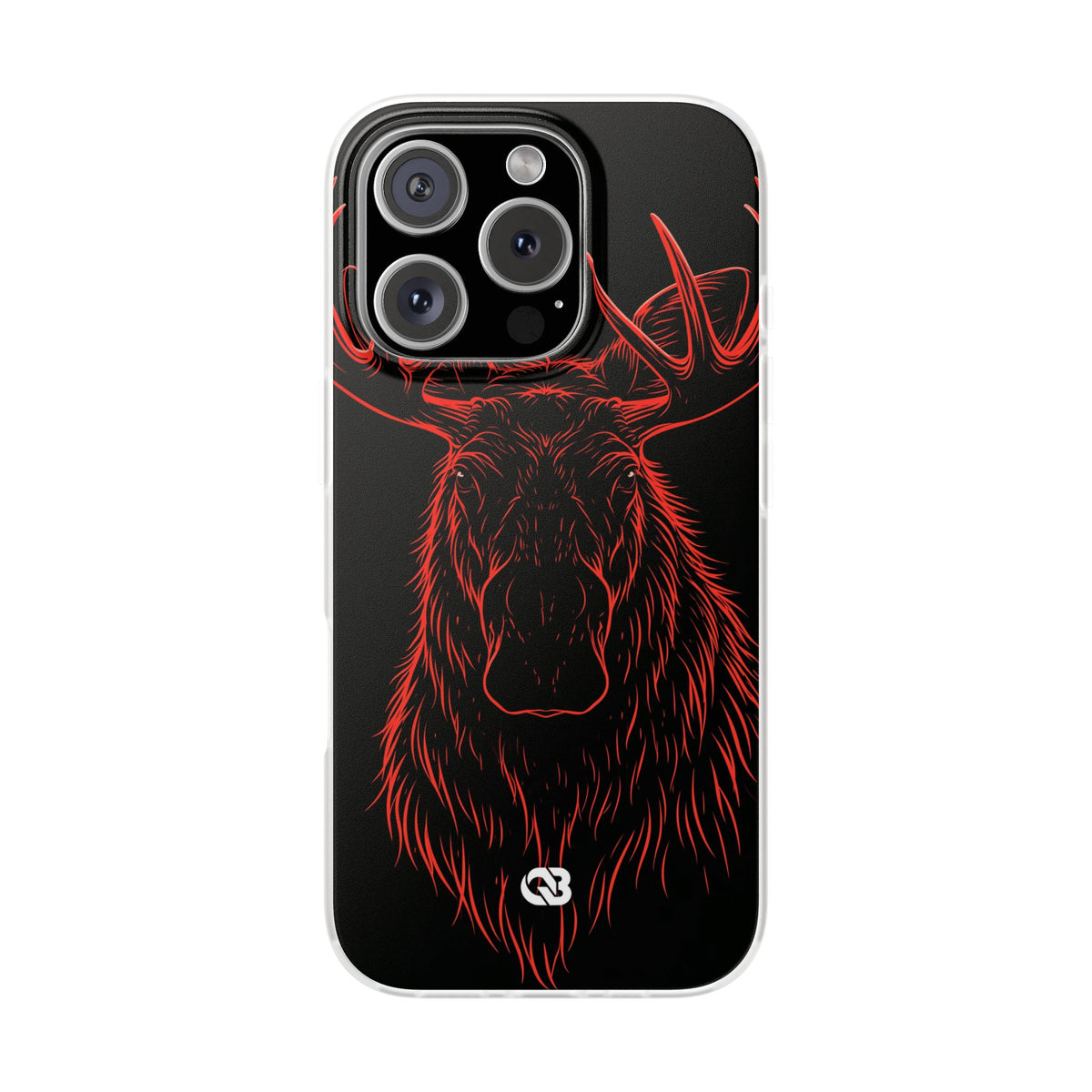 Crimson Horizon Moose · Lite Phone Case for iPhone · Black