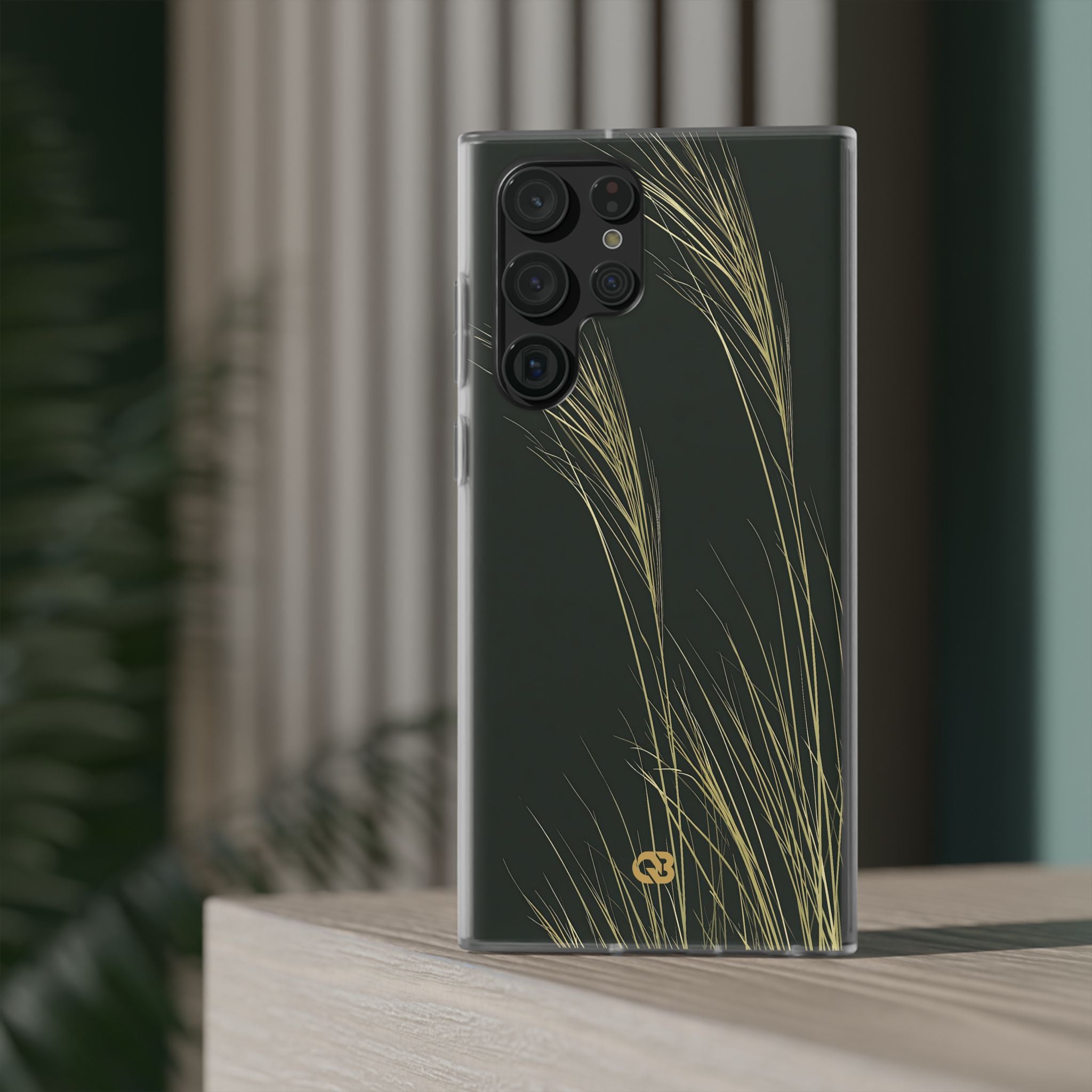 Green Lite Phone Case for Samsung - Midnight Gilded Grass