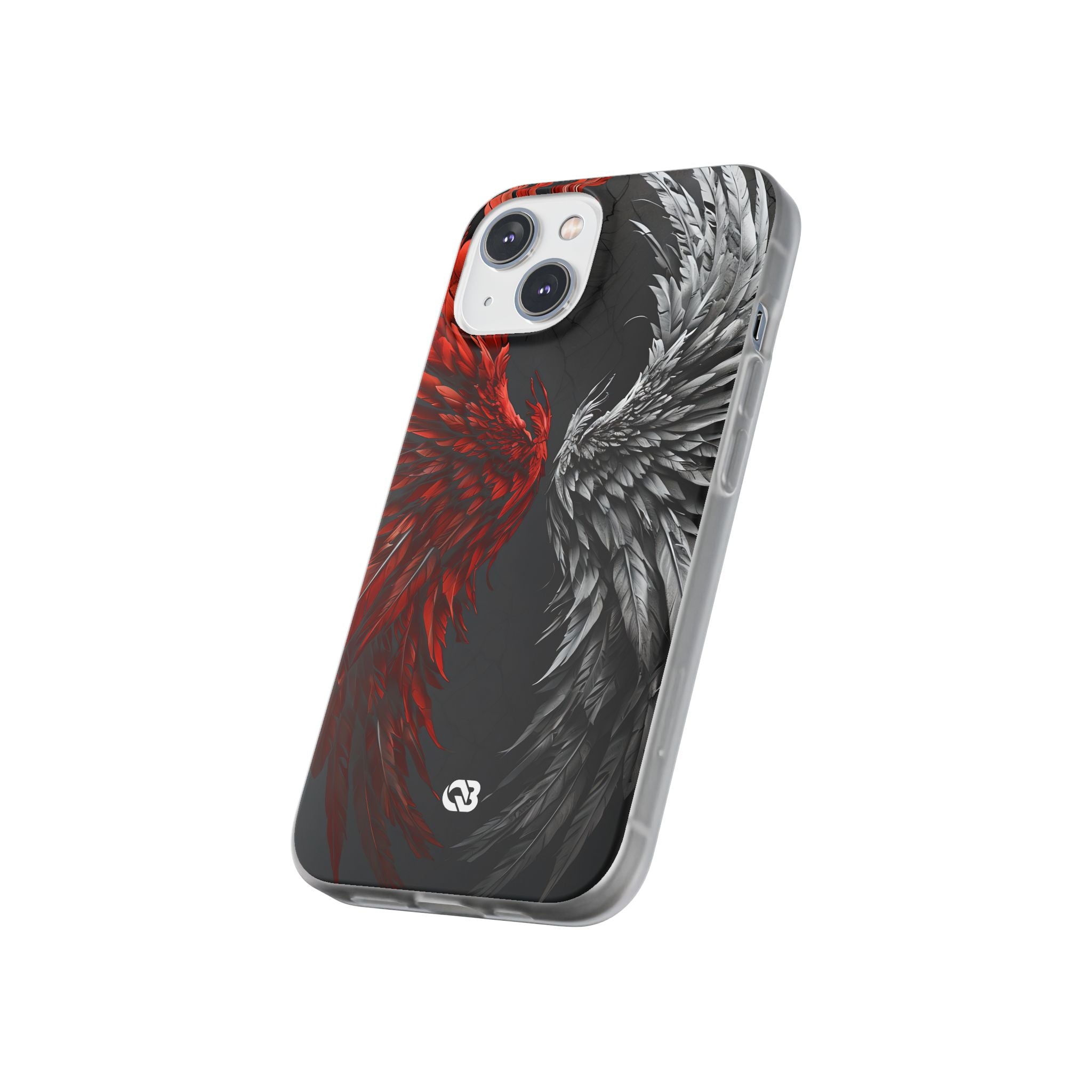 Split Crimson Wing · Soft Phone Case for iPhone