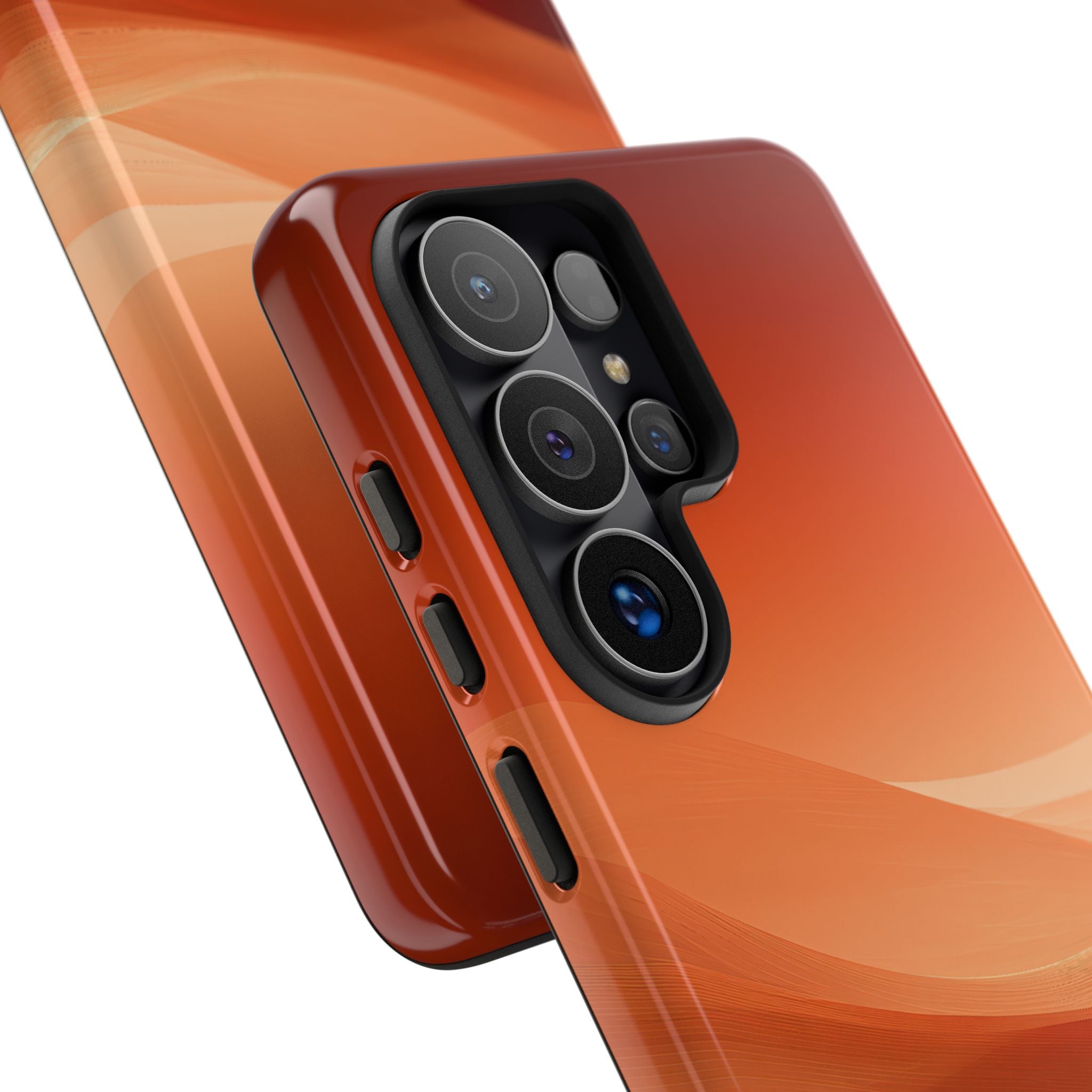 Orange Tough Phone Case for Samsung - Crimson Dune Gradient
