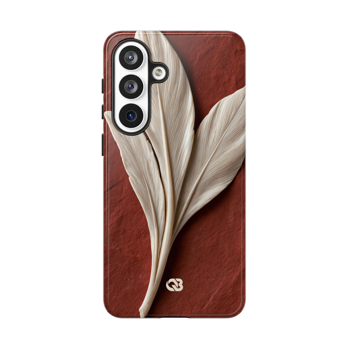Carved Ivory Plume · Tough Phone Case for Samsung · Red