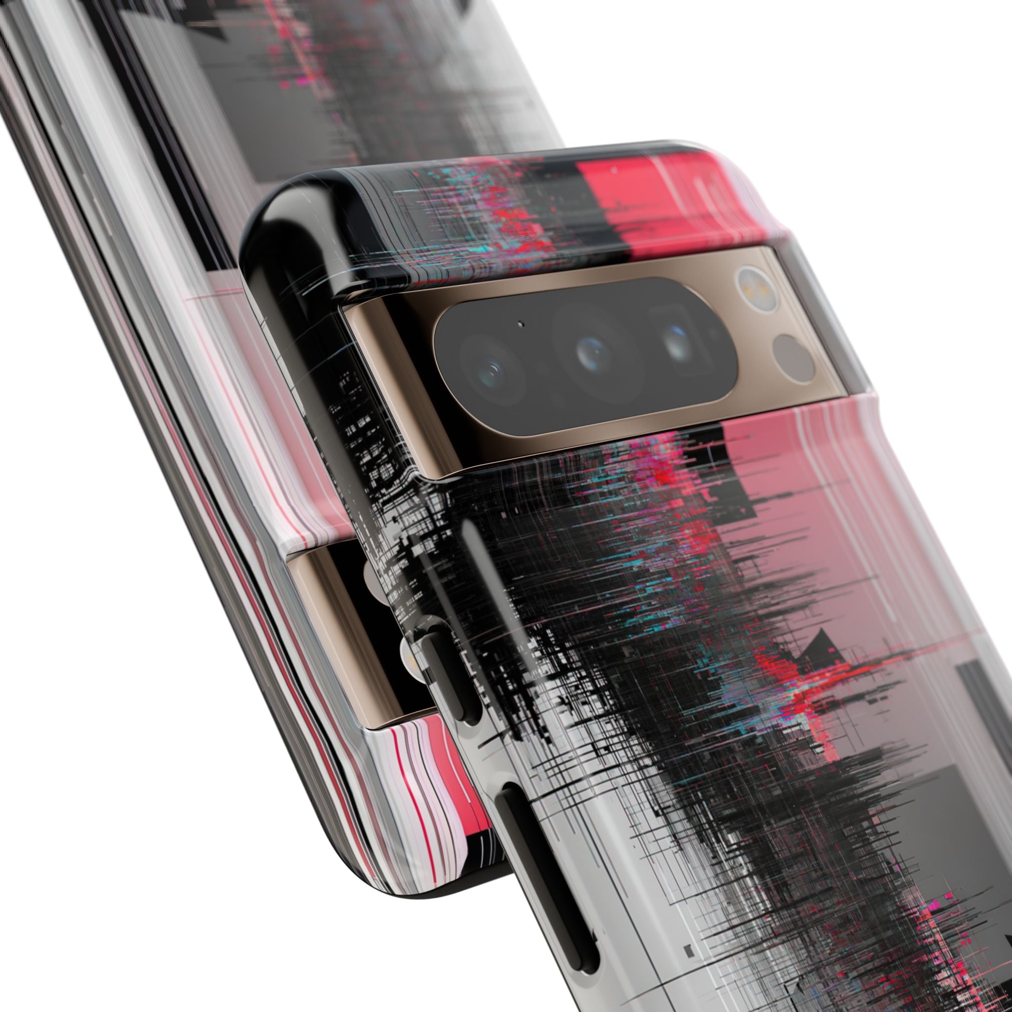 Black Tough Phone Case for Google Pixel - Crimson Data Leak