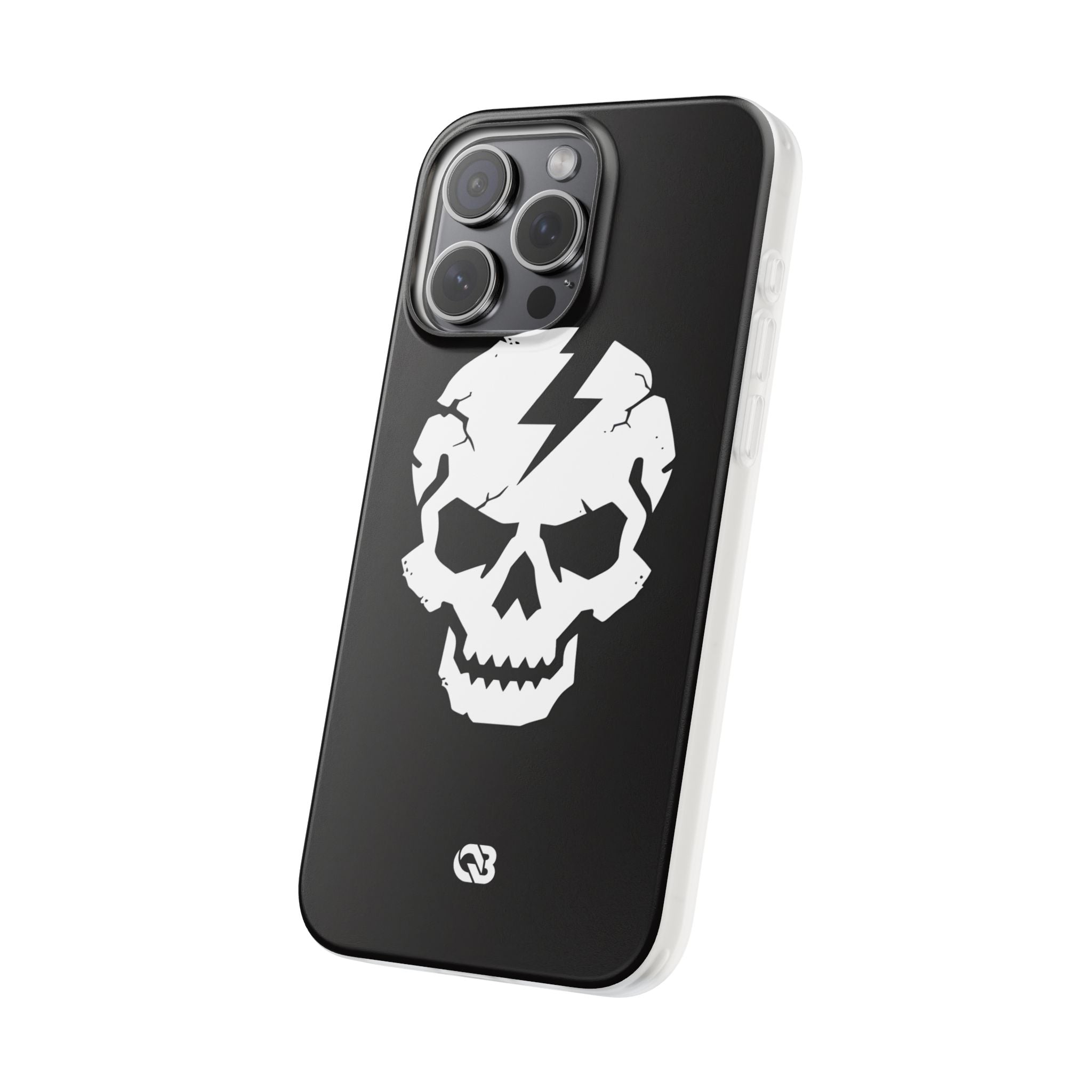 Shattered Bolt Skull · Soft Phone Case for iPhone