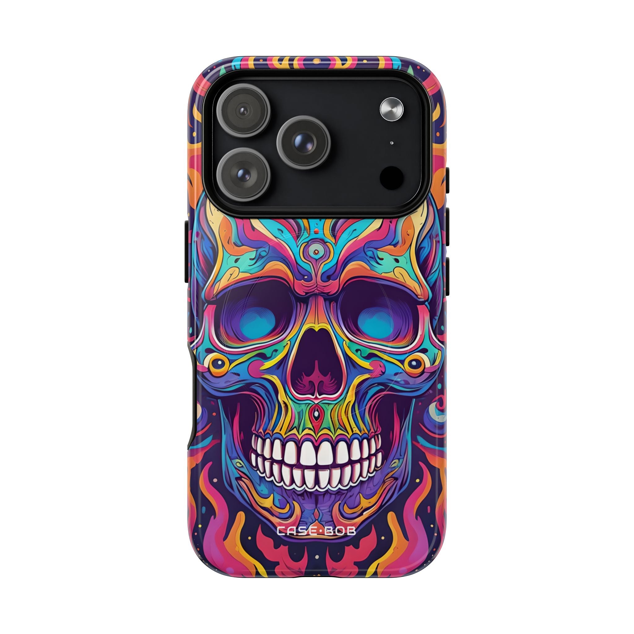 Flaming Skull iPhone 17 Pro Case - Tough+ - CASE•BOB