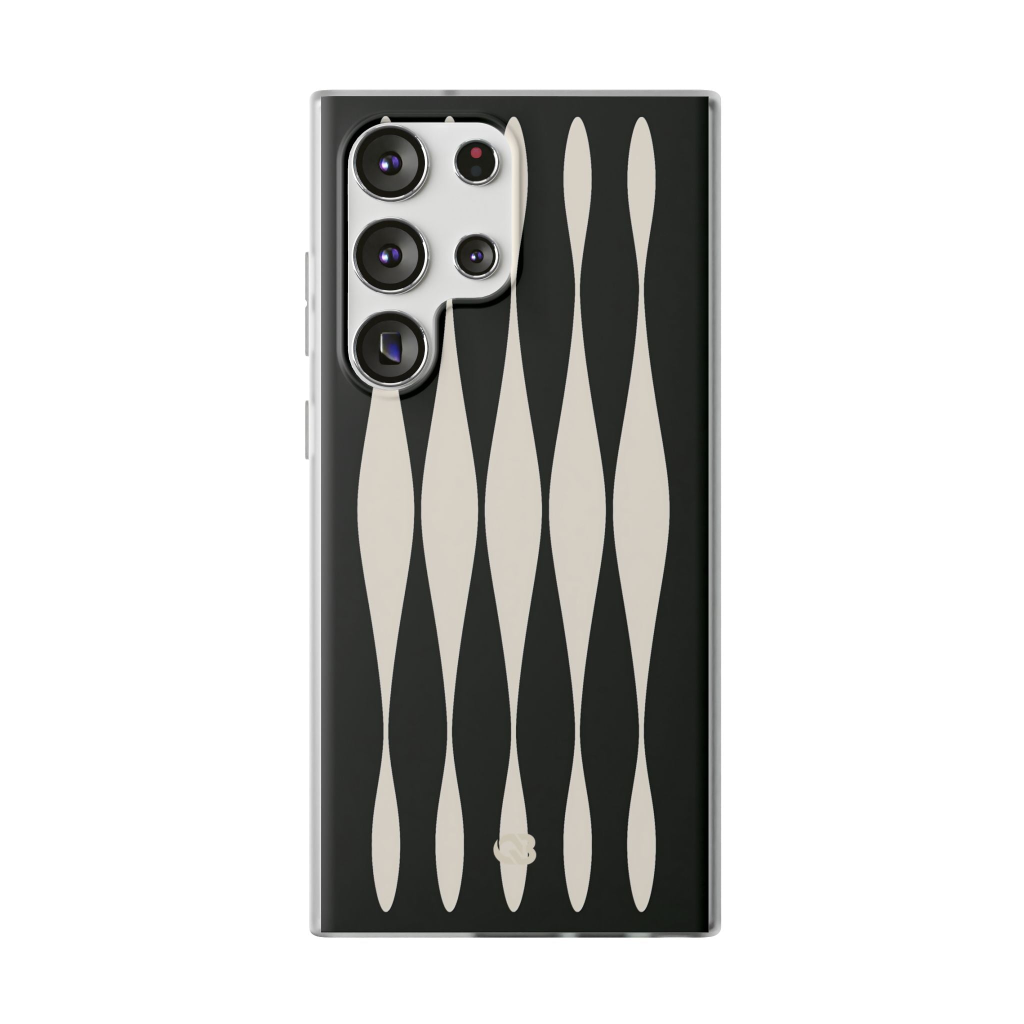 Black Lite Phone Case for Samsung - Ivory Spindle Grid