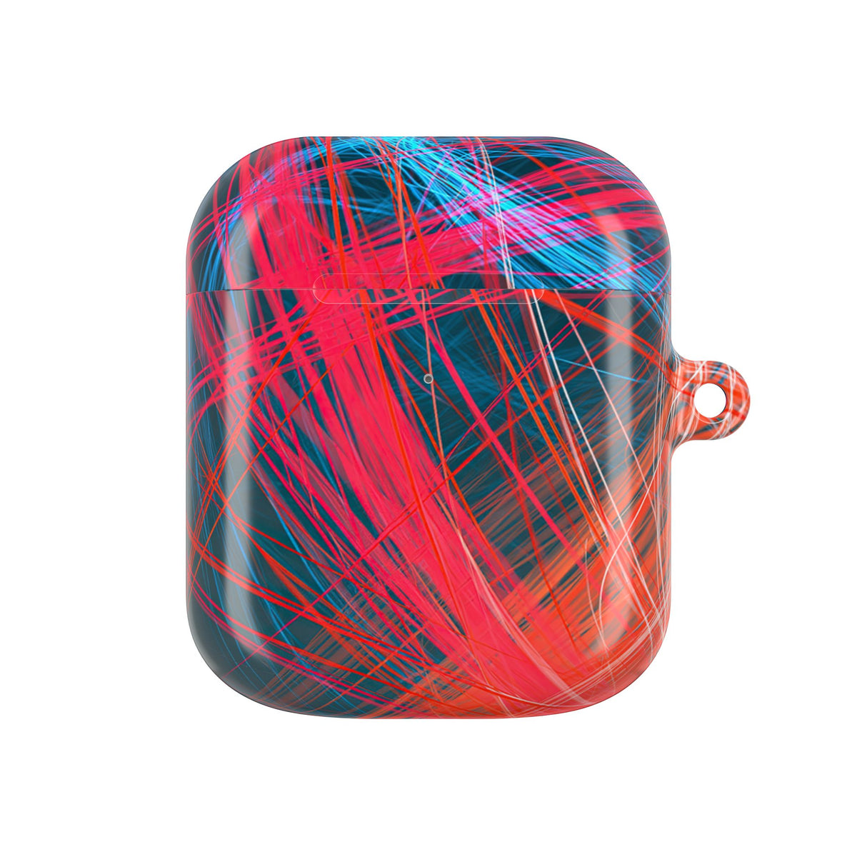 Neon Fiber Stream · Hard Case for AirPods & AirPods Pro · Red