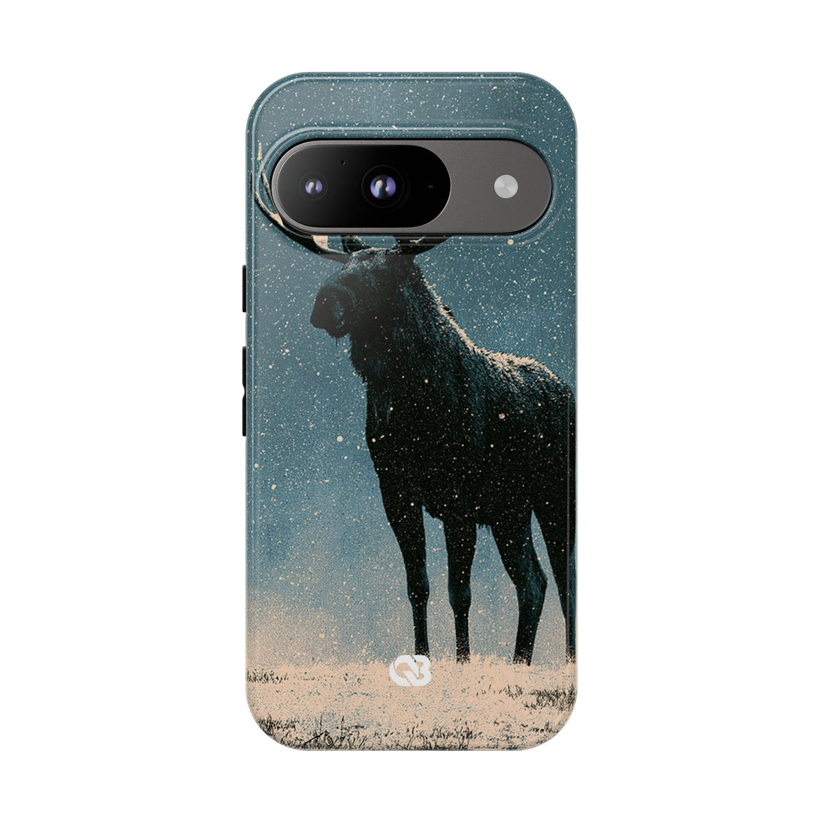 Nordic Boreal Moose · Tough Phone Case for Pixel · Blue