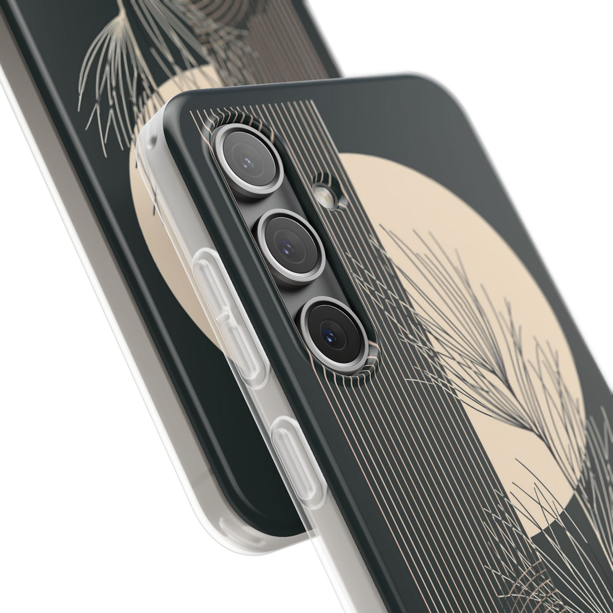 Black Lite Phone Case for Samsung - Obsidian Sand Willow