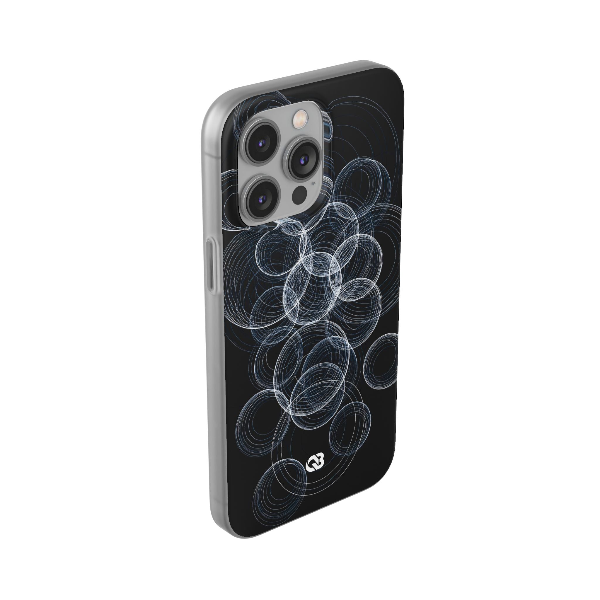 Black Lite Phone Case for iPhone - Frosted Ring Matrix