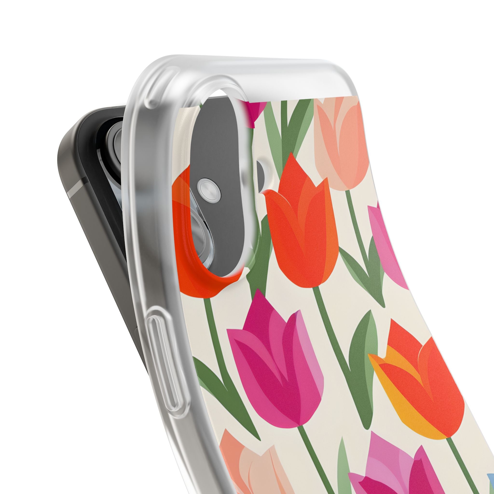 Vibrant Petal Grid · Soft Phone Case for iPhone