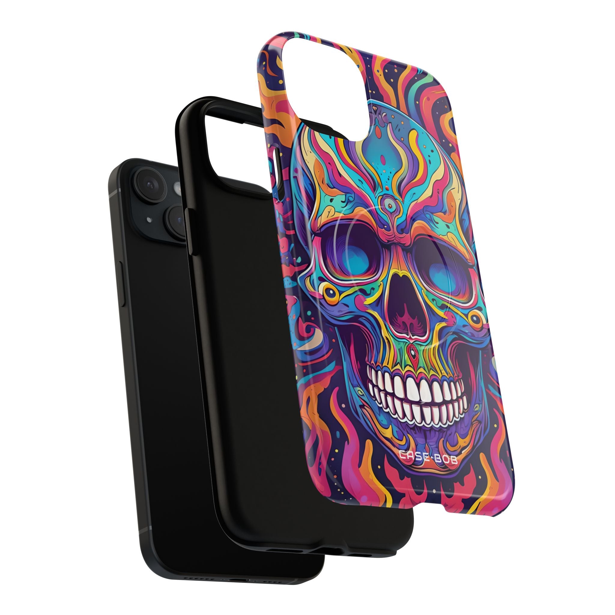 Flaming Skull iPhone 15 Plus Case - Tough+
