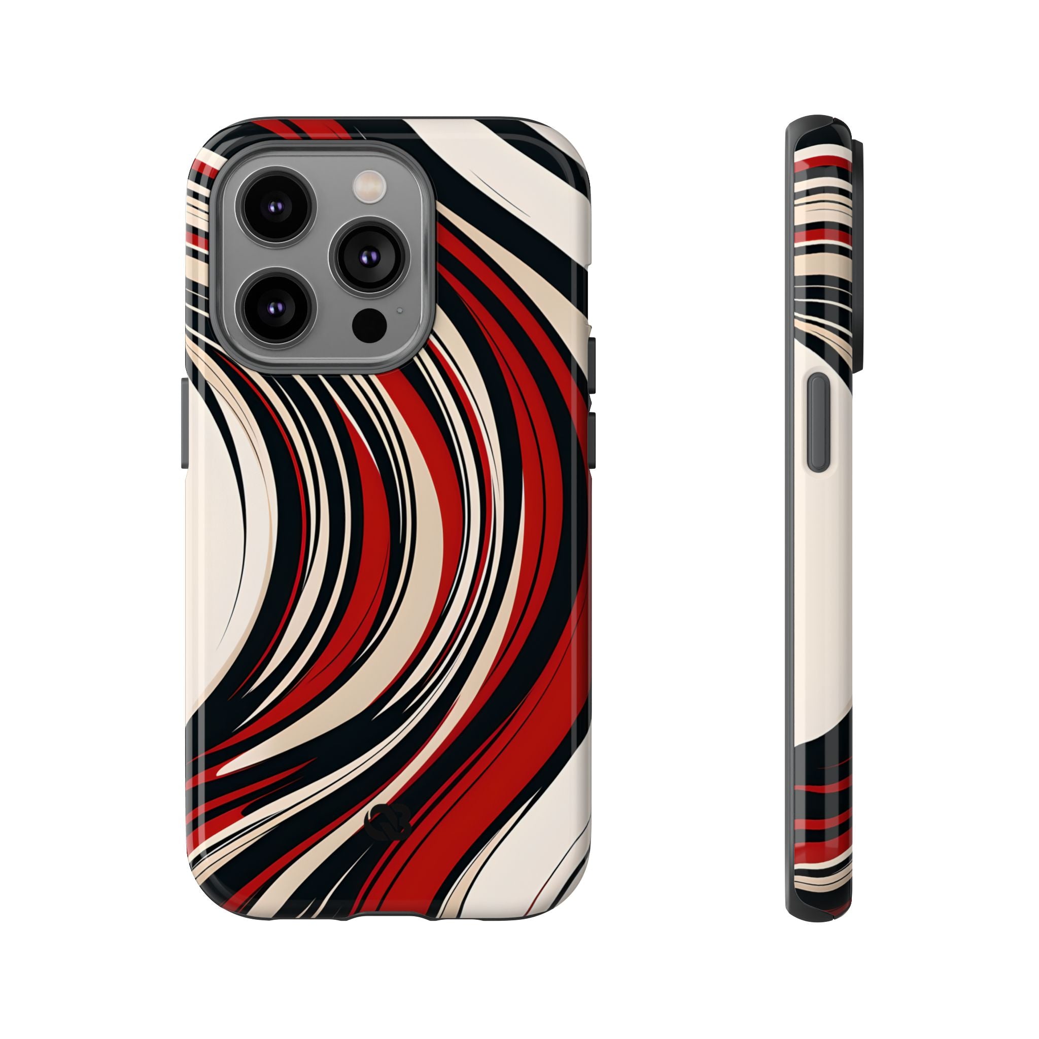 Karmesin Fluss Wellen · Tough Handyhülle für iPhone