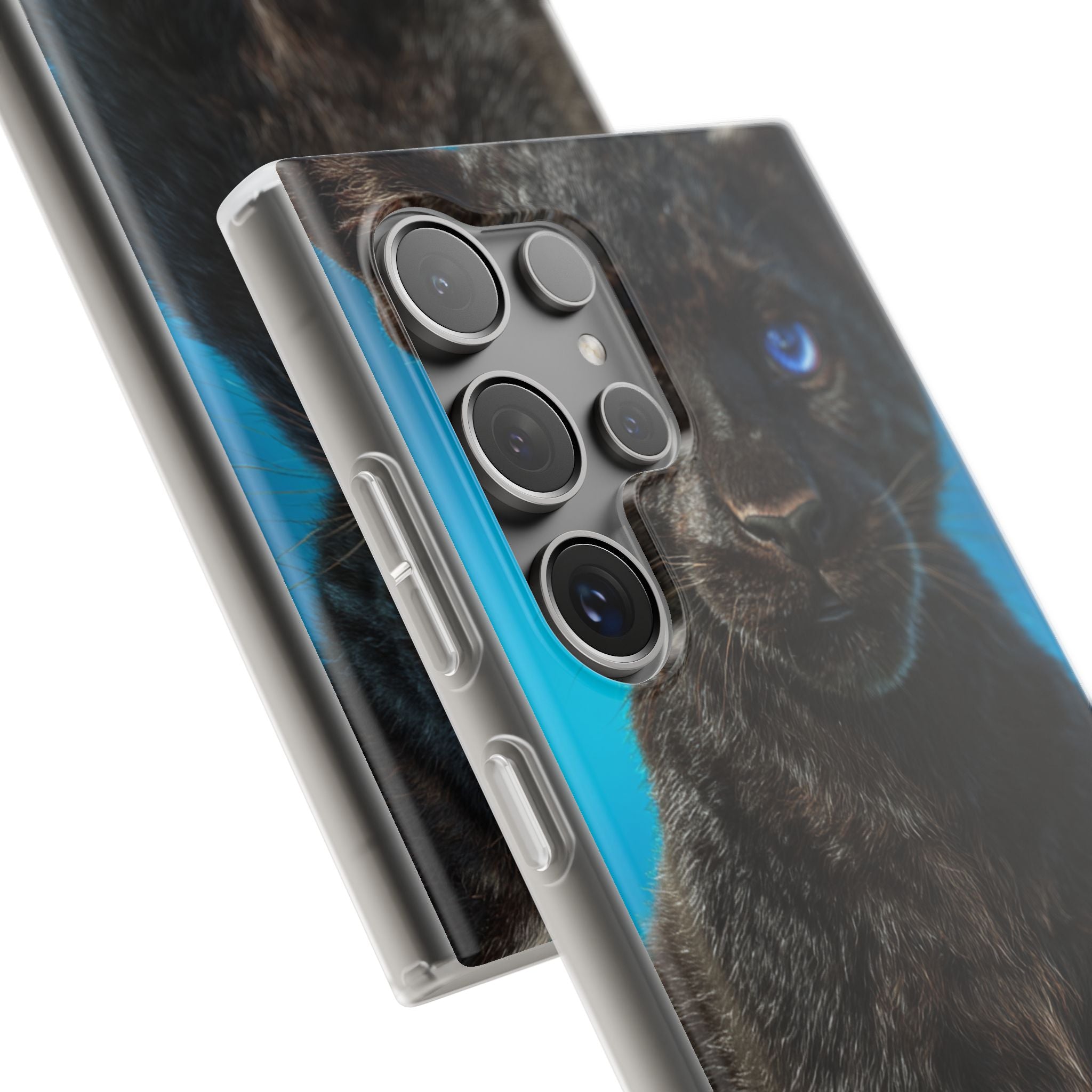 Sapphire Gaze Panther · Soft Phone Case for Samsung