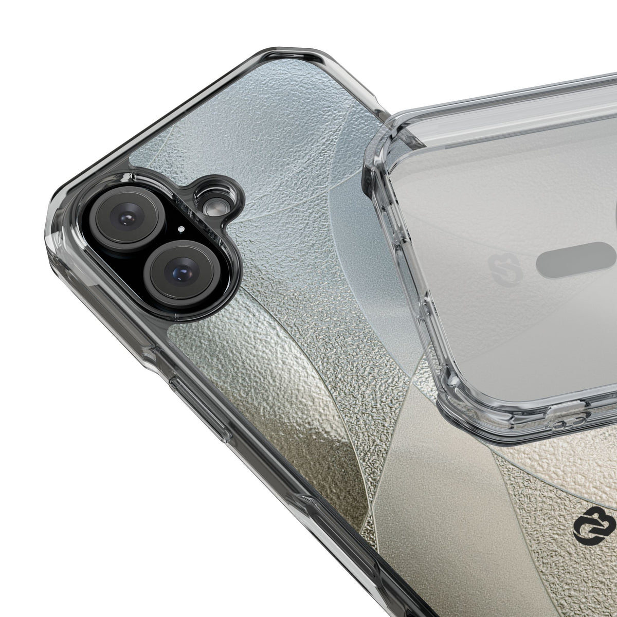 Refracted Arcs · Clear Impact Magnetic Phone Case for iPhone · Silver