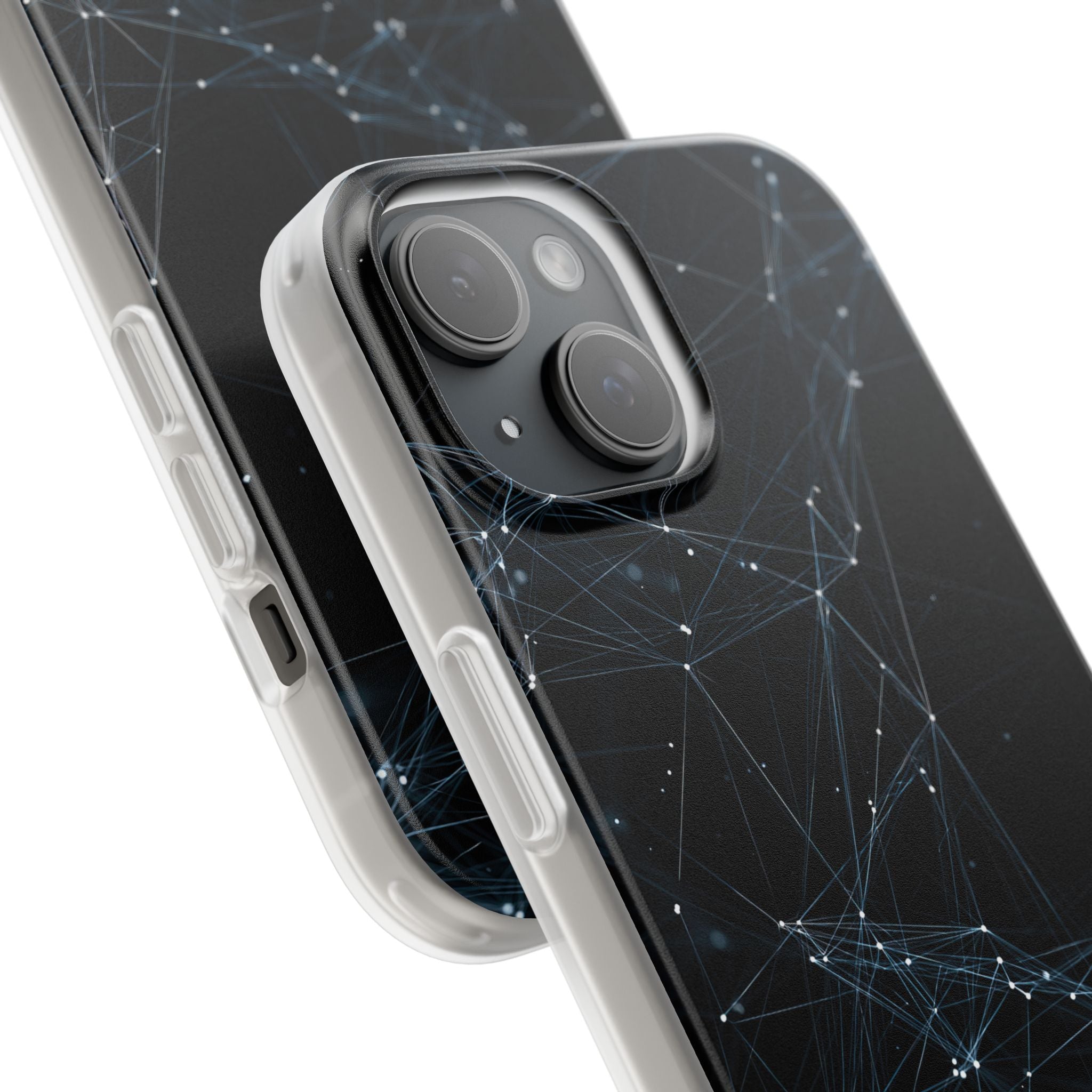 Black Lite Phone Case for iPhone - Arctic Neural Mesh
